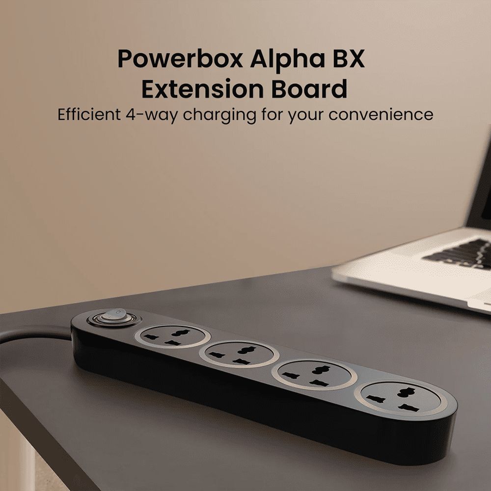 Crompton Powerbox Alpha BX 6 Amps 4 Sockets Extention Board (2 Meters, Single Power Switch, LEDPBALPHABX, Black)_2