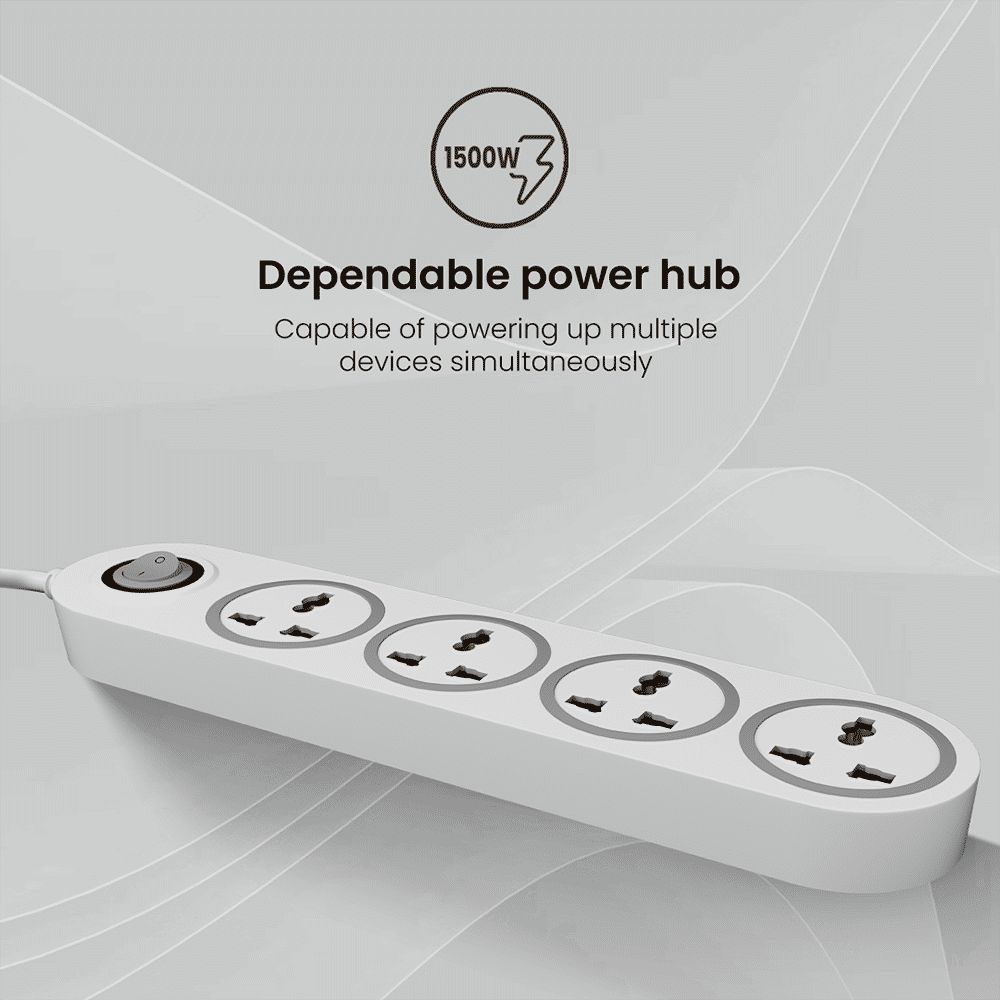 Crompton Powerbox Alpha WX 6 Amps 4 Sockets Extention Board (2 Meters, Single Power Switch, LEDPBALPHAWX, White)_4
