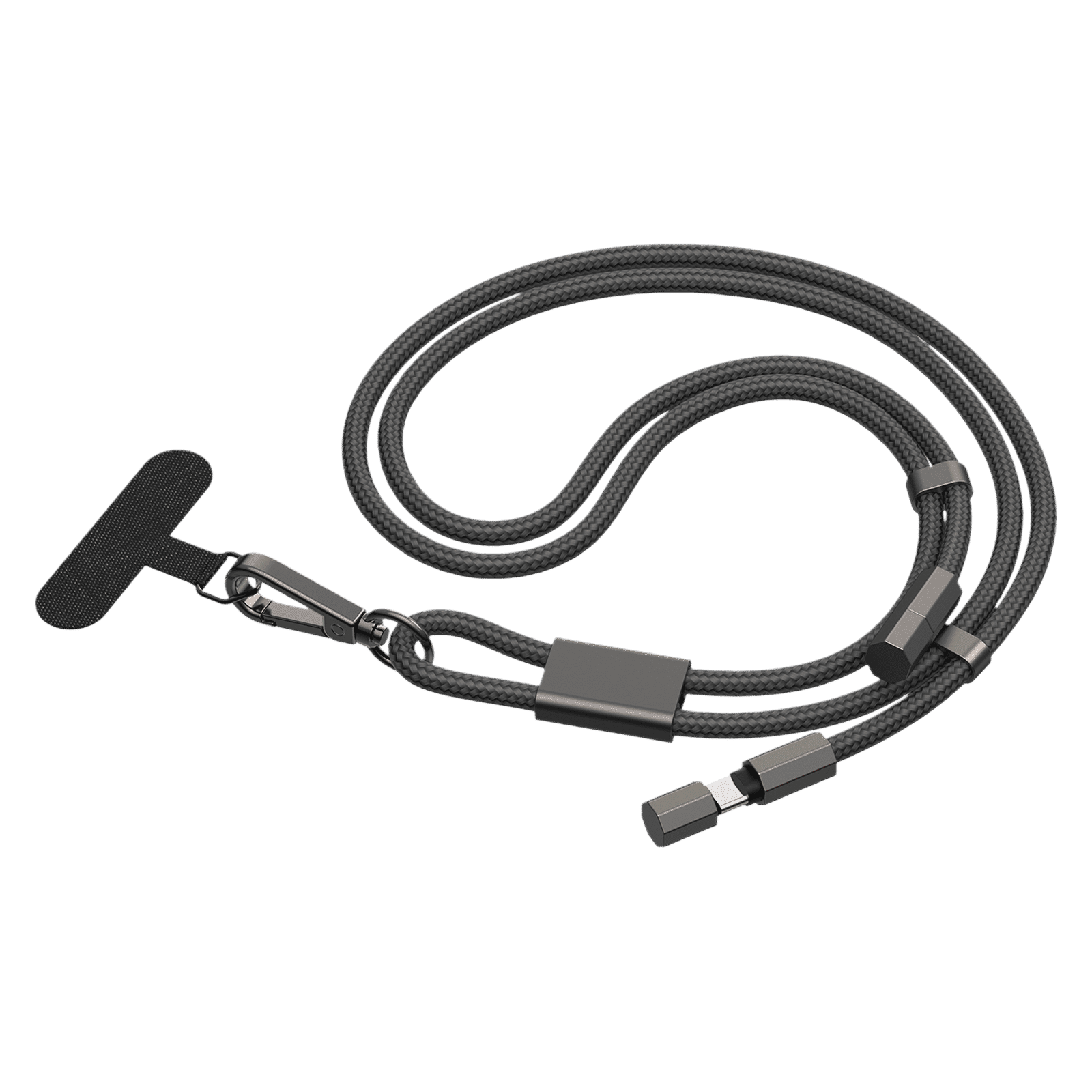 Croma Type C to Type C 4.92 Feet (1.5M) Lanyard Cable (Nylon Braided, Black) Croma Type C to Type C 4.92 Feet (1.5M) Lanyard Cable (Nylon Braided, Black)_3