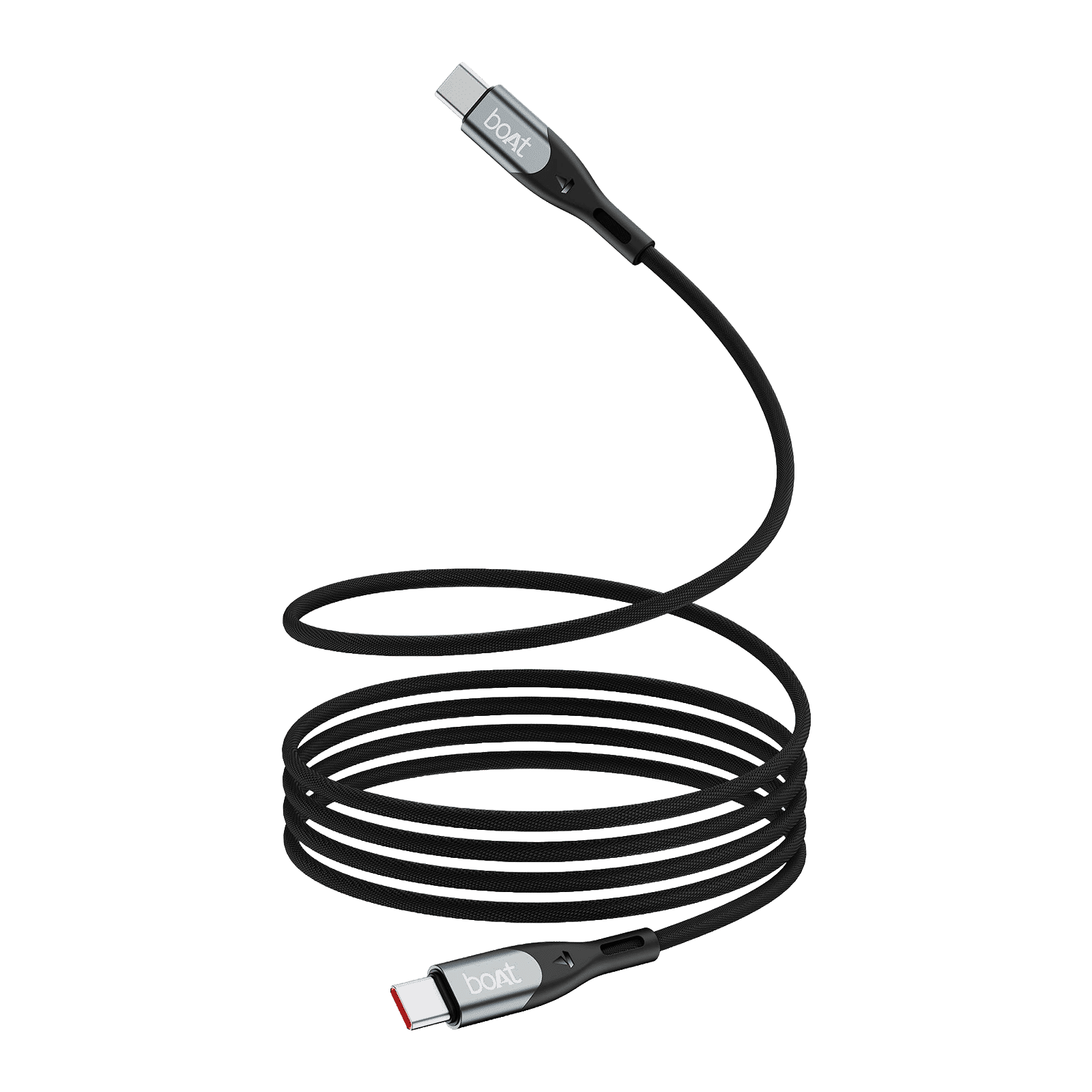 boAt 65W Type C to Type C 3.9 Feet (1.2M) Cable (Nylon Braided, Carbon Black)_1