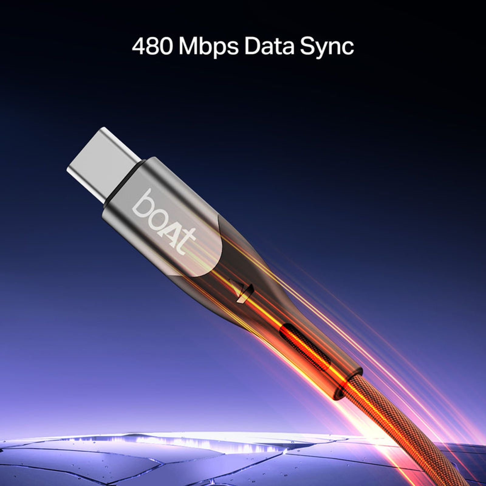 boAt Type C to Type C 3.9 Feet (1.2M) Cable (Nylon Braided, Carbon Black) _2