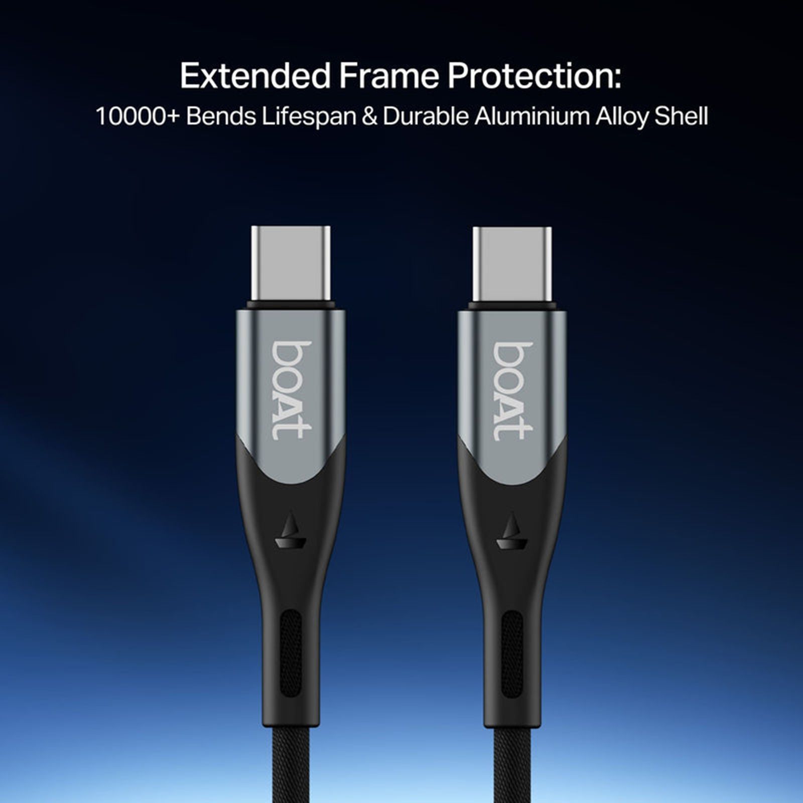 boAt Type C to Type C 3.9 Feet (1.2M) Cable (Nylon Braided, Carbon Black) _4