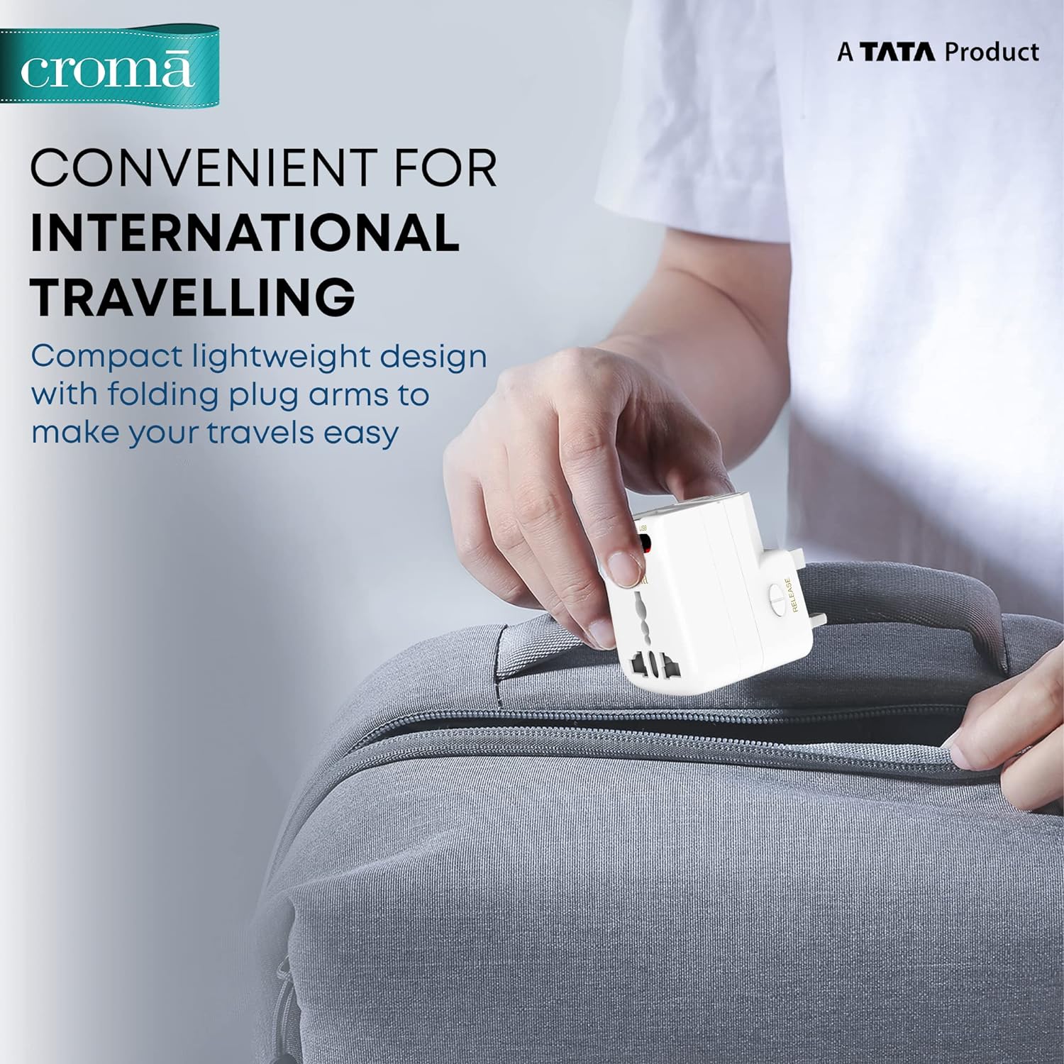 Croma Type A 2-Port Charger (Adapter Only, LED Indicator, White)_8