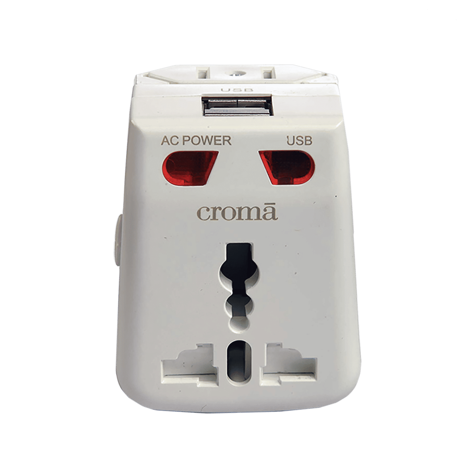 Croma Type A 2-Port Charger (Adapter Only, LED Indicator, White)_2