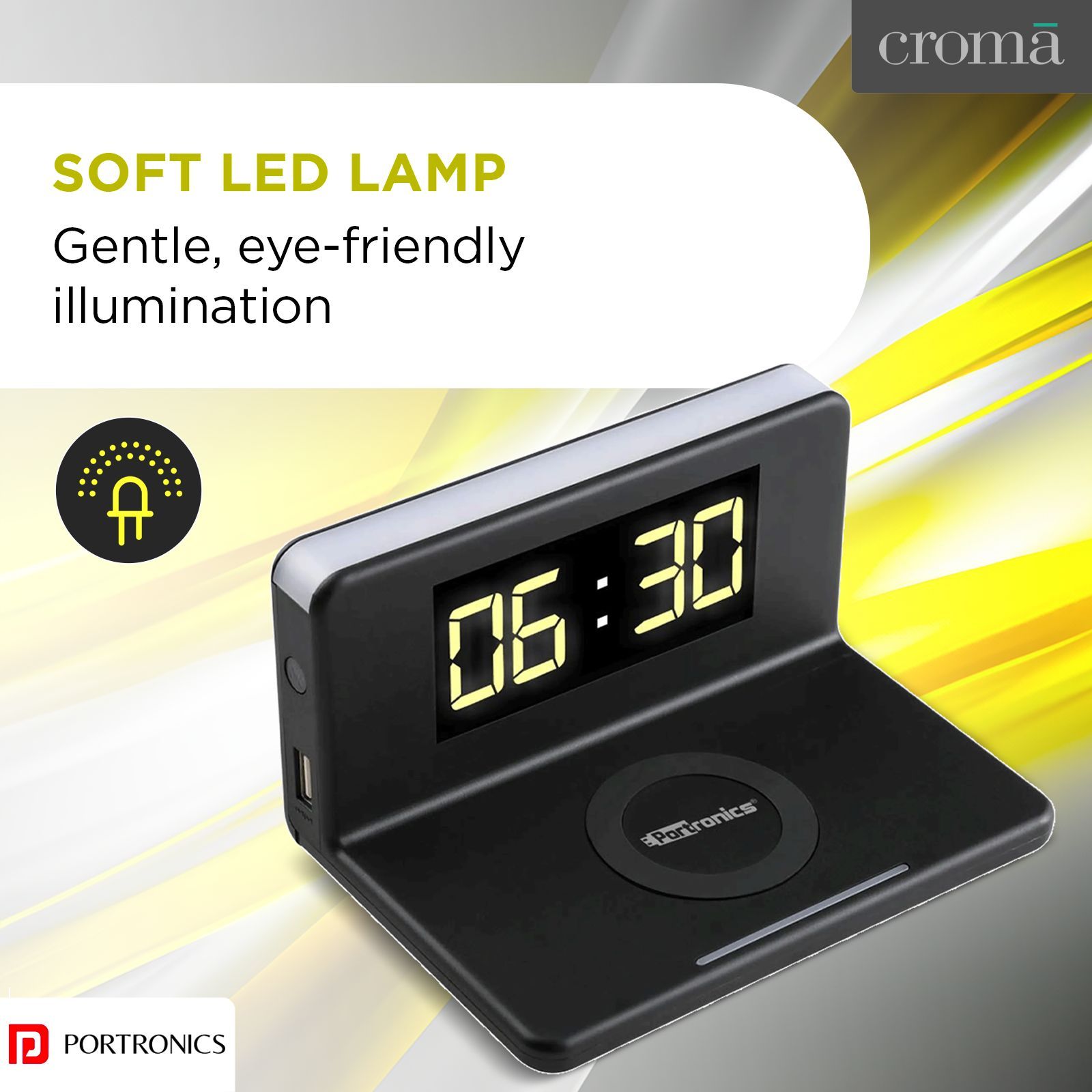 PORTRONICS Freedom Wireless Charger for iOS and Android (Qi Certified, Over Voltage Protection, Black)_5