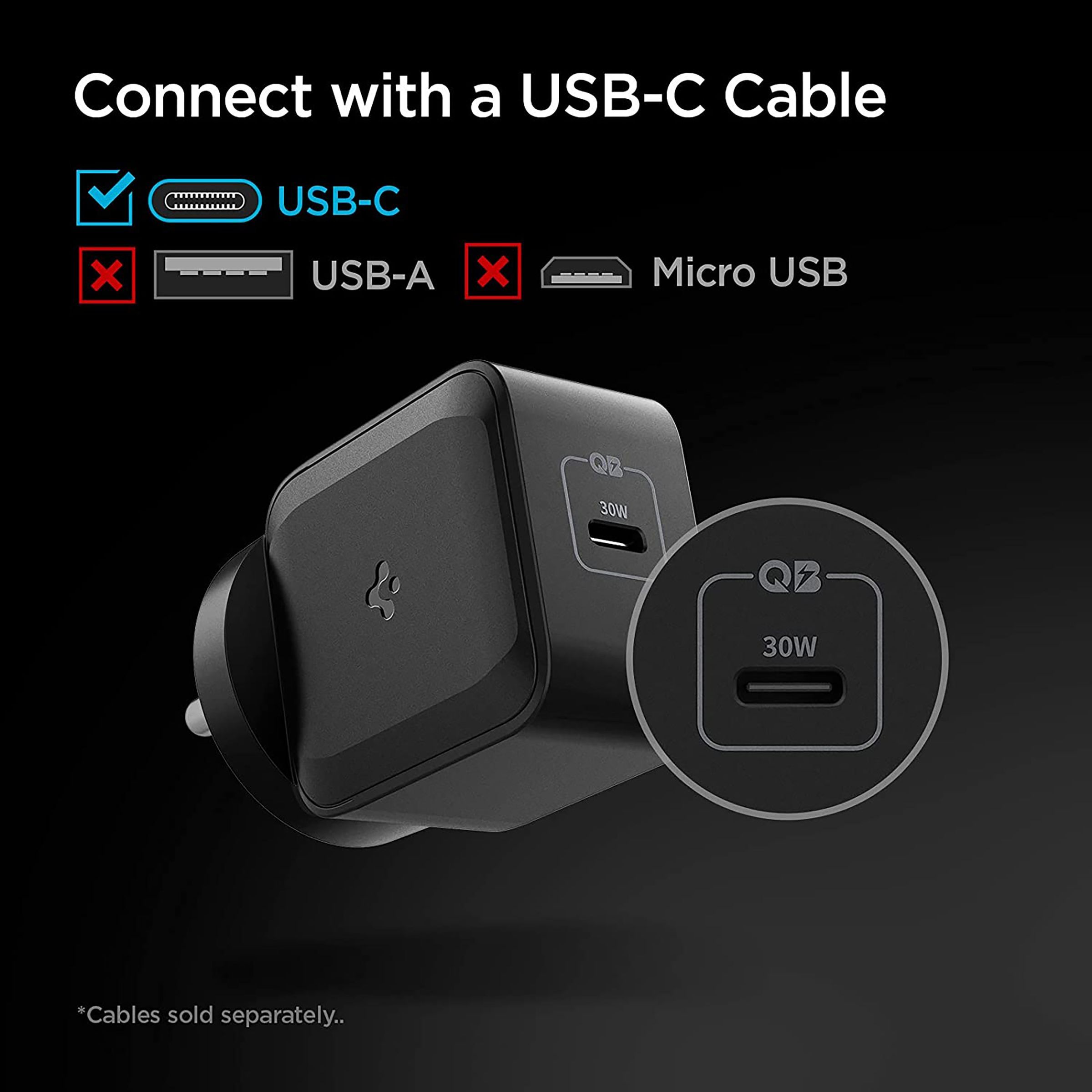 spigen PE2008IN 30W Type C Fast Charger (Adapter Only, Intelligent Qualcomm QC 3.0 Chip, Black) spigen PE2008IN 30W Type C Fast Charger (Adapter Only, Intelligent Qualcomm QC 3.0 Chip, Black)_10