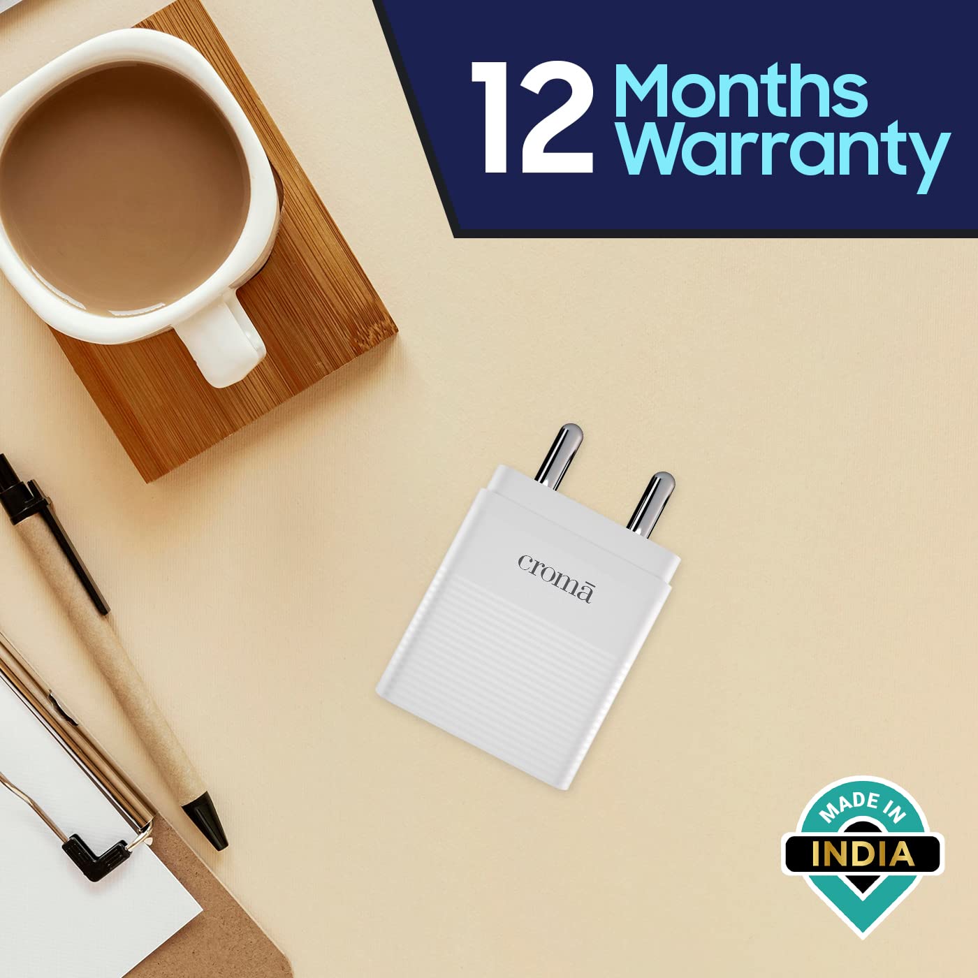 Croma 30W Type C Fast Charger (Adapter Only, Multiple Protection, White) Croma 30W Type C Fast Charger (Adapter Only, Multiple Protection, White)_9