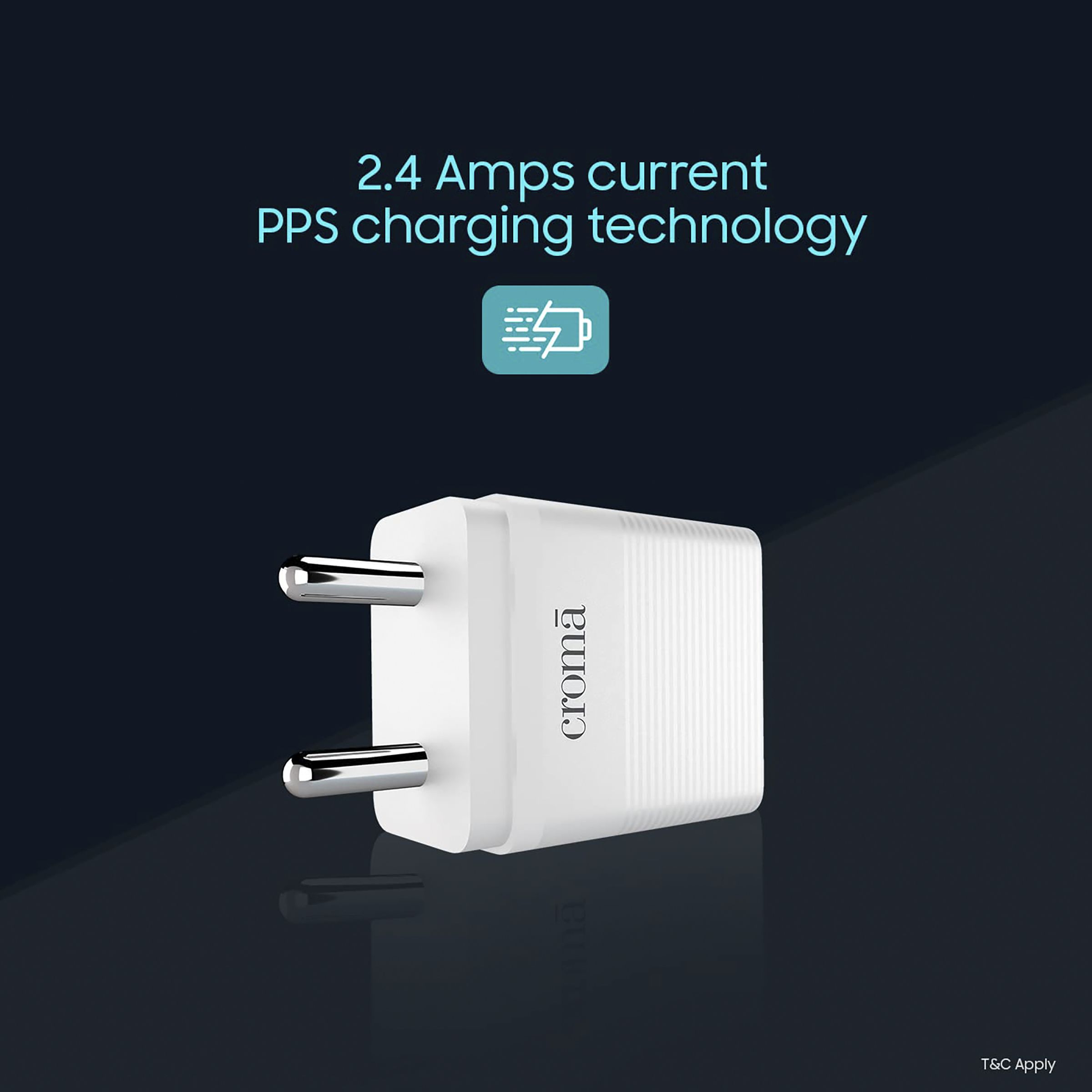 Croma 30W Type C Fast Charger (Adapter Only, Multiple Protection, White) Croma 30W Type C Fast Charger (Adapter Only, Multiple Protection, White)_10