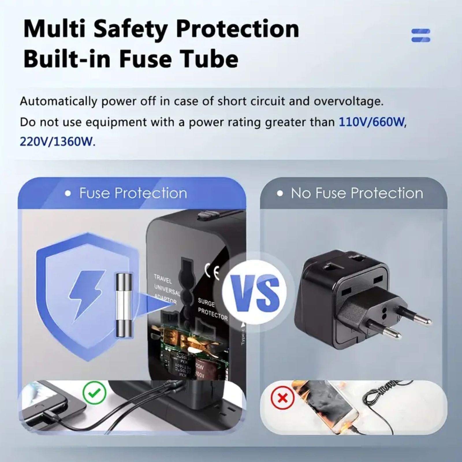 Candytech Travel Adapter (With Type C and Type A USB Port, CT-C12, Black) Candytech Travel Adapter (With Type C and Type A USB Port, CT-C12, Black)_7