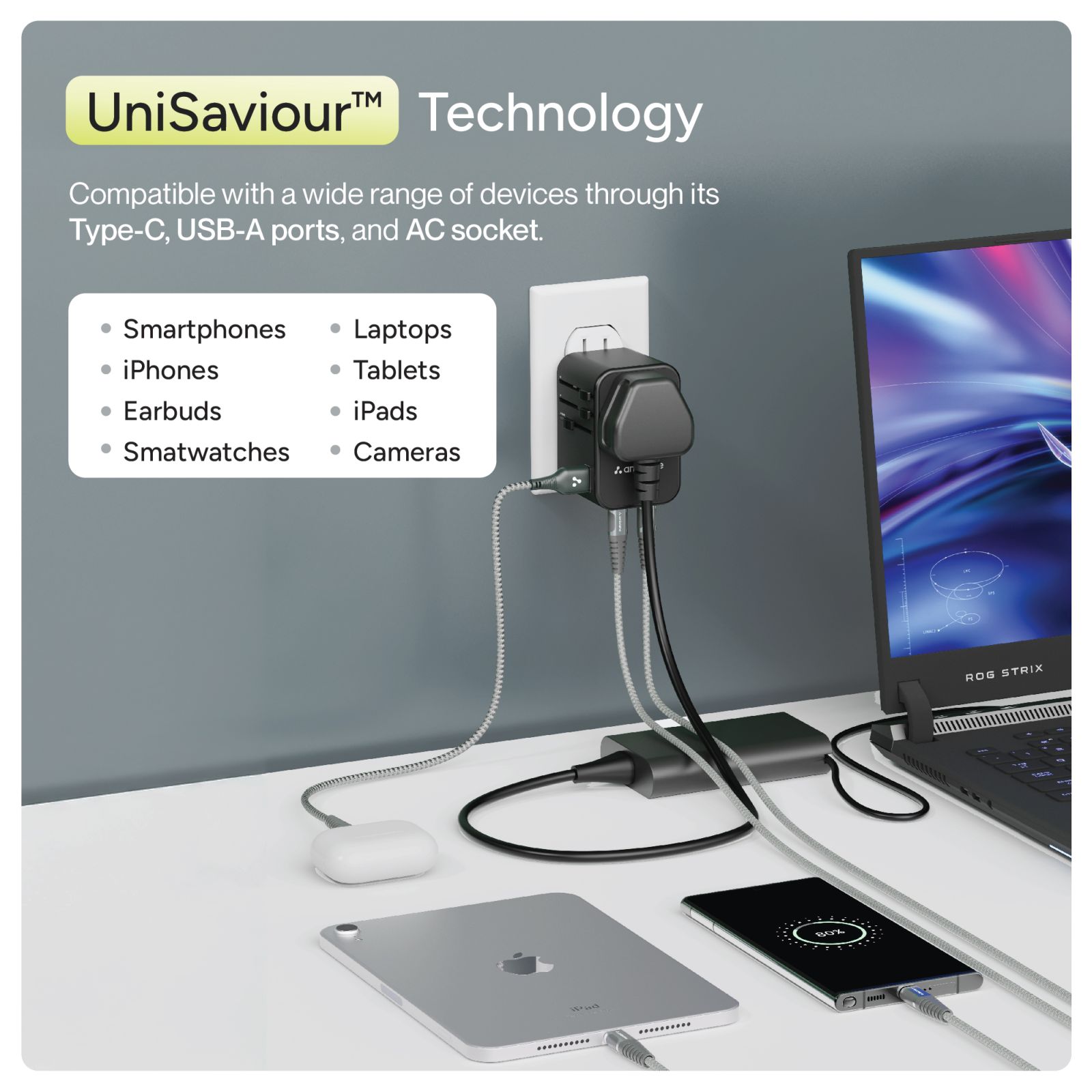 ambrane 3 Plugs Travel Adapter (With USB Port, ATA-02, Black)_8