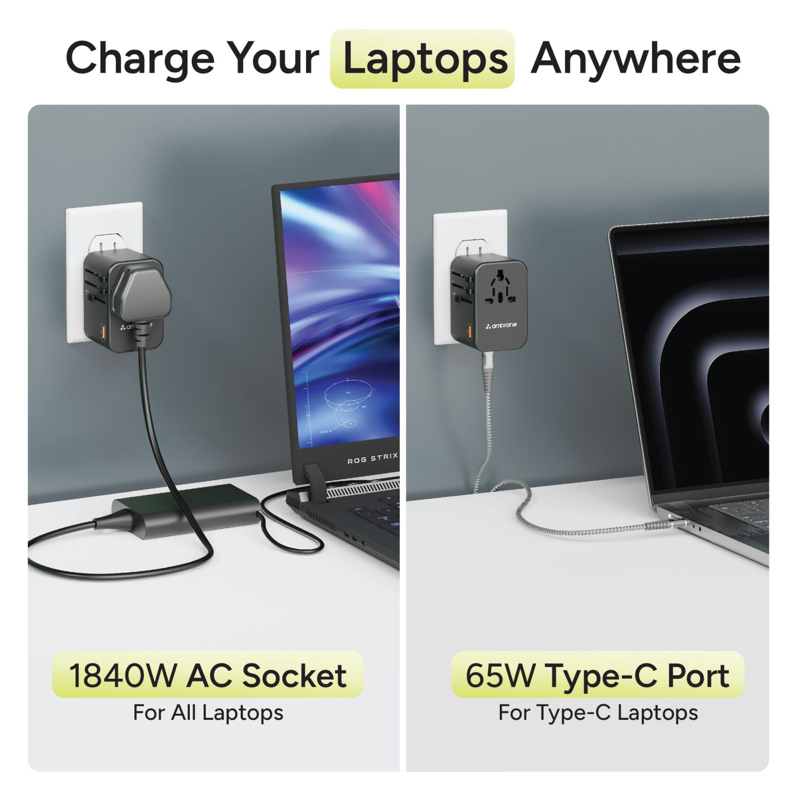 ambrane 3 Plugs Travel Adapter (With USB Port, ATA-02, Black)_4