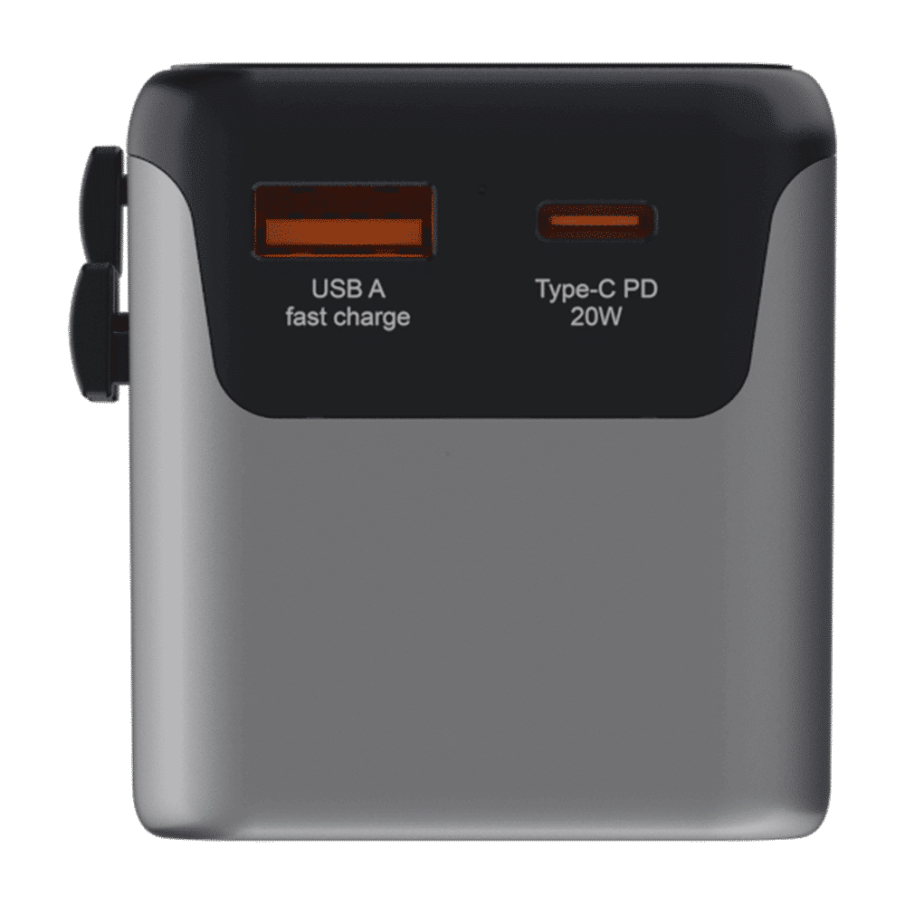 stuffcool Jetset 20W Type A & Type C 2-Port World Travel Adapter (Adapter Only, Quick Charge 3.0, Grey)_8