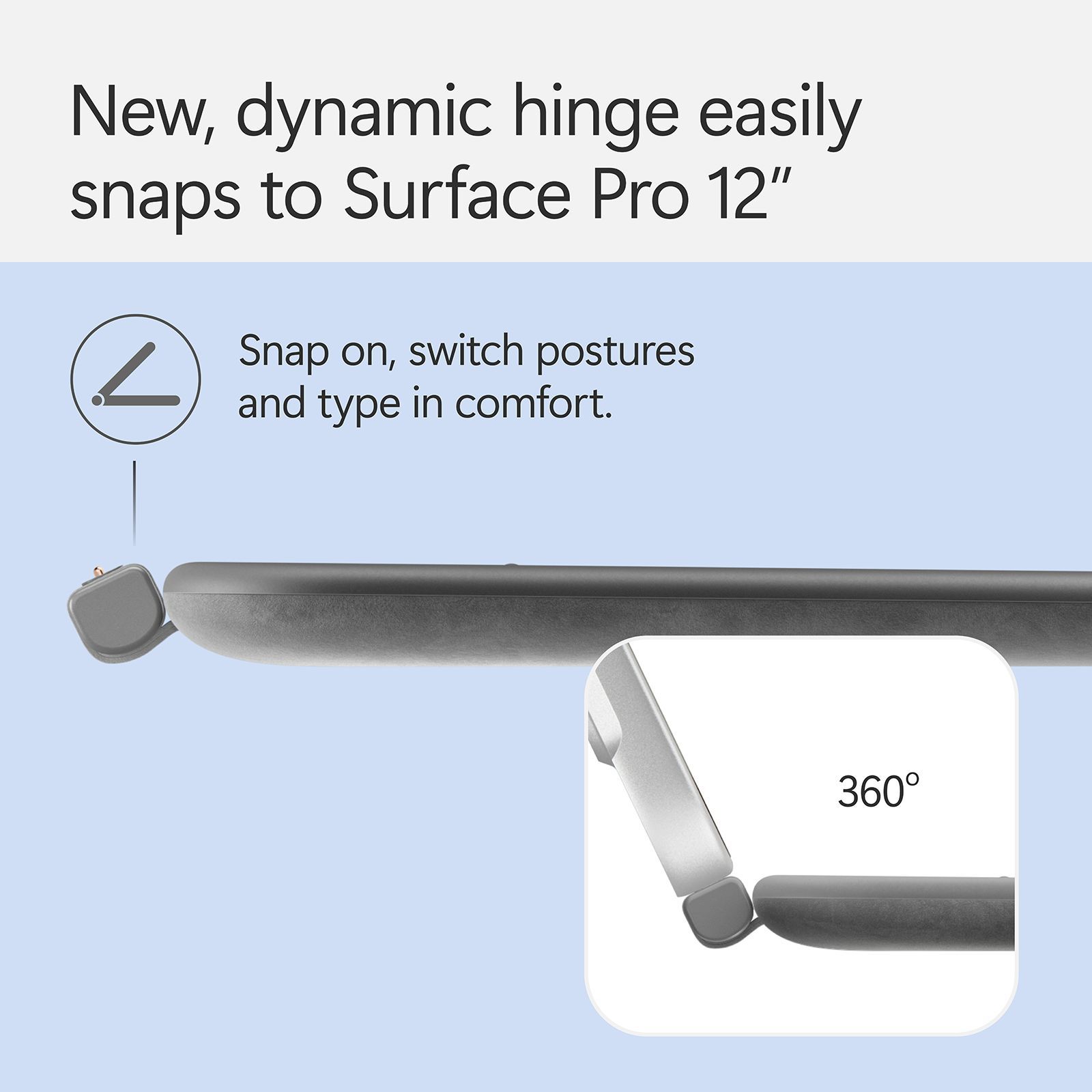 Microsoft Detachable Magnetic Keyboard for Surface Pro 12 Inch with Touchpad (Compact, Slate)_5