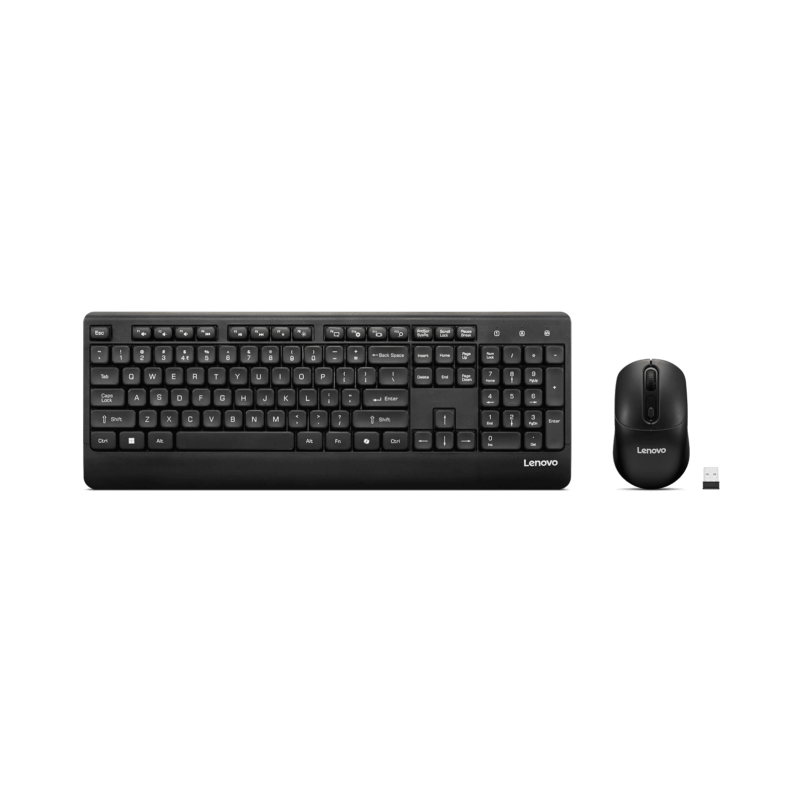 Lenovo 210 USB A Wireless Keyboard & Mouse Combo (104 Keys, 1600DPI Adjustable, Ambidextrous, Black)_1