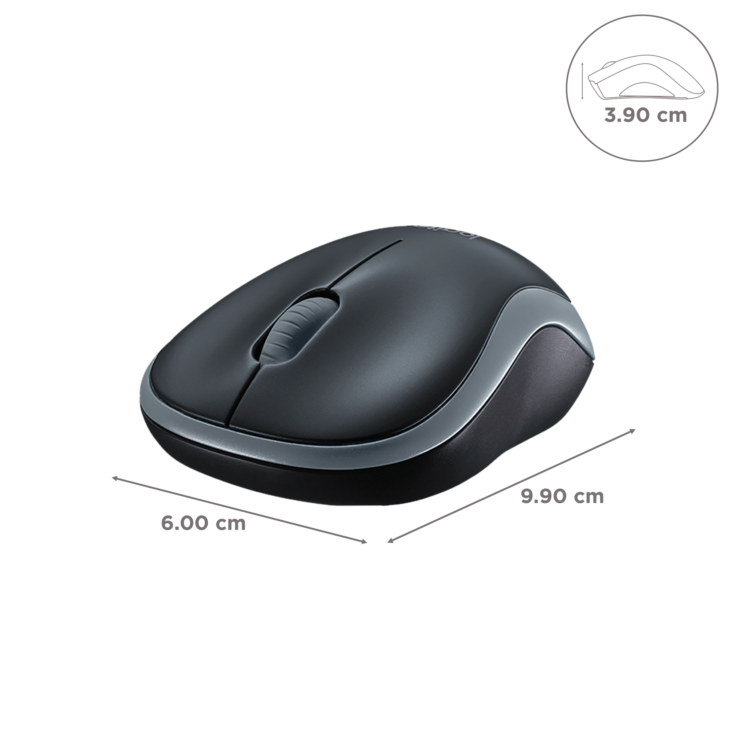 logitech M185 2.4GHz Wireless Smooth Optical Tracking Mouse (1000 DPI, Plug & Play, Grey)_3
