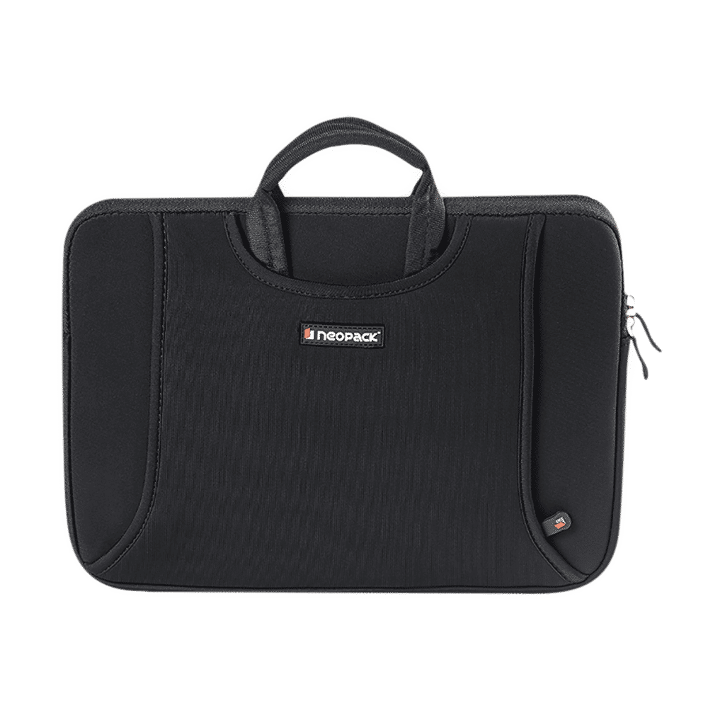 neopack Lycra Fabric, Neoprene Laptop Sleeve for 13.3 & 14.2 Inch Laptop (Water Resistant, Black)_1