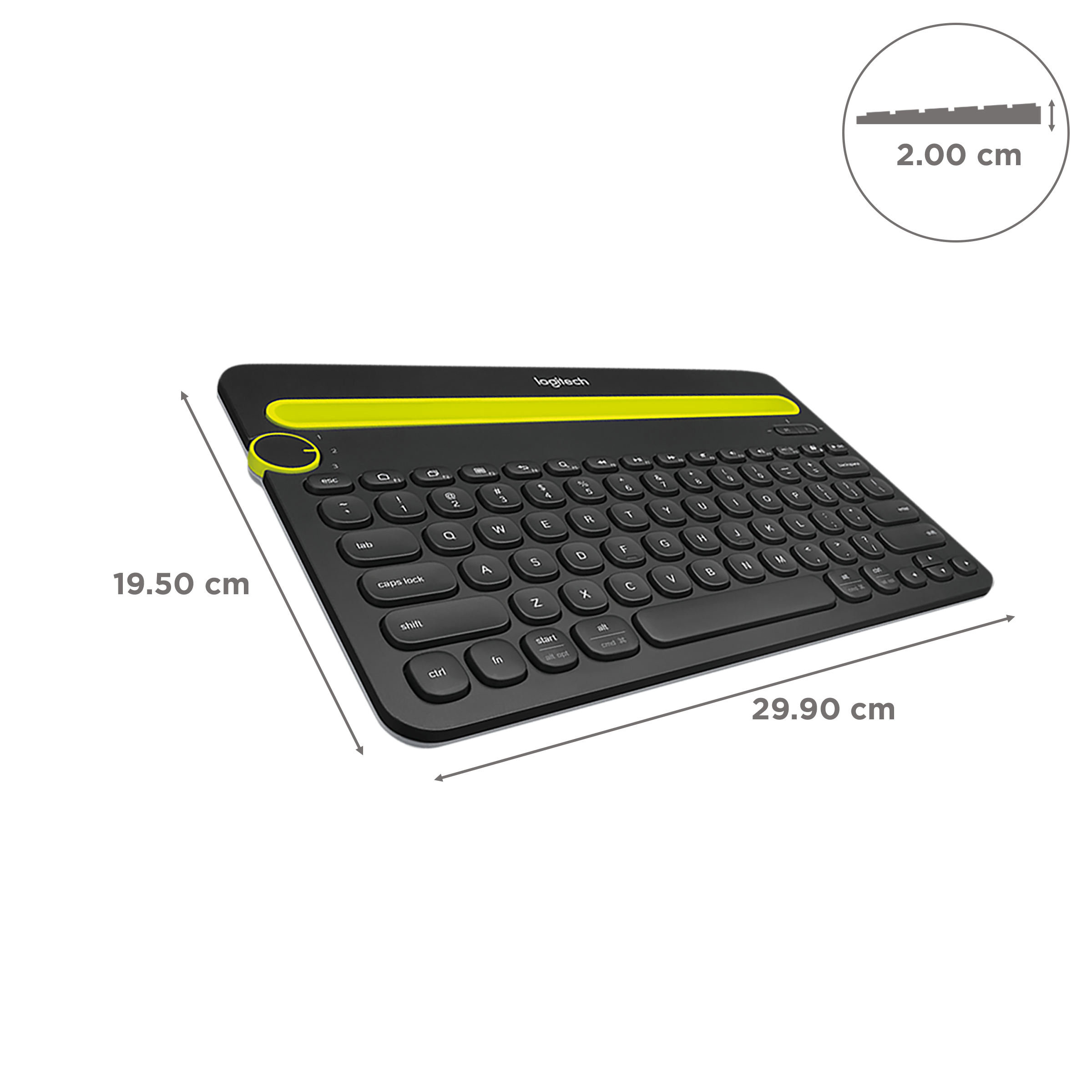 logitech K480 Bluetooth Wireless Keyboard with Multi Device Connectivity (5 Million Keystrokes, Black)_3