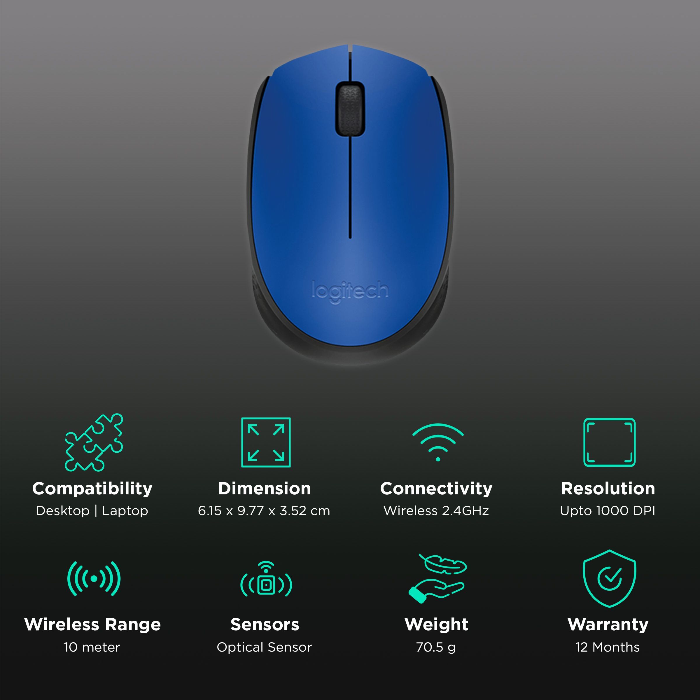 logitech M171 Wireless Optical Mouse (1000 DPI, Plug & Play, Blue/Black)_2