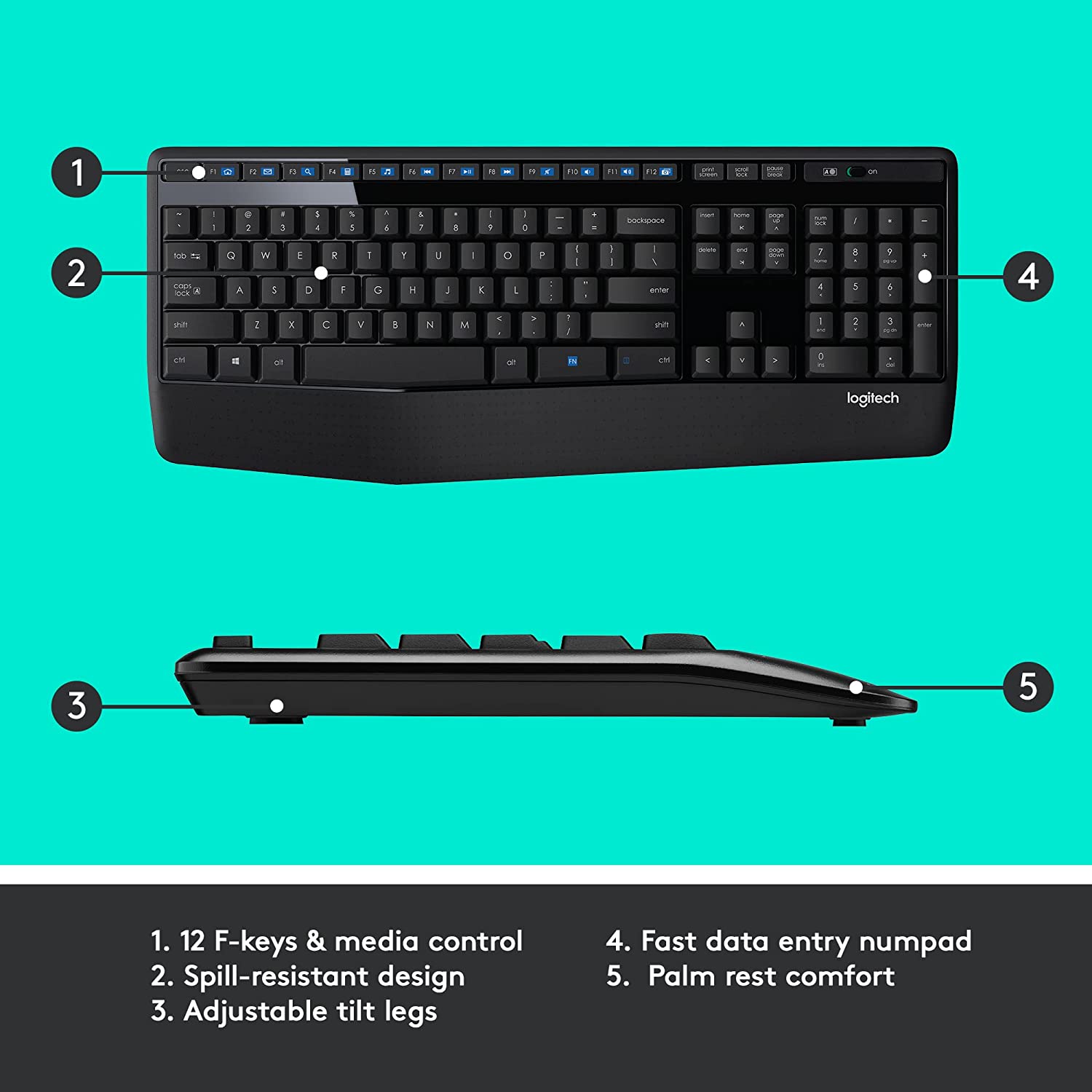 logitech MK345 Wireless Keyboard & Mouse Combo (1000 DPI, Spill Resistant, Black) logitech MK345 Wireless Keyboard & Mouse Combo (1000 DPI, Spill Resistant, Black)_15