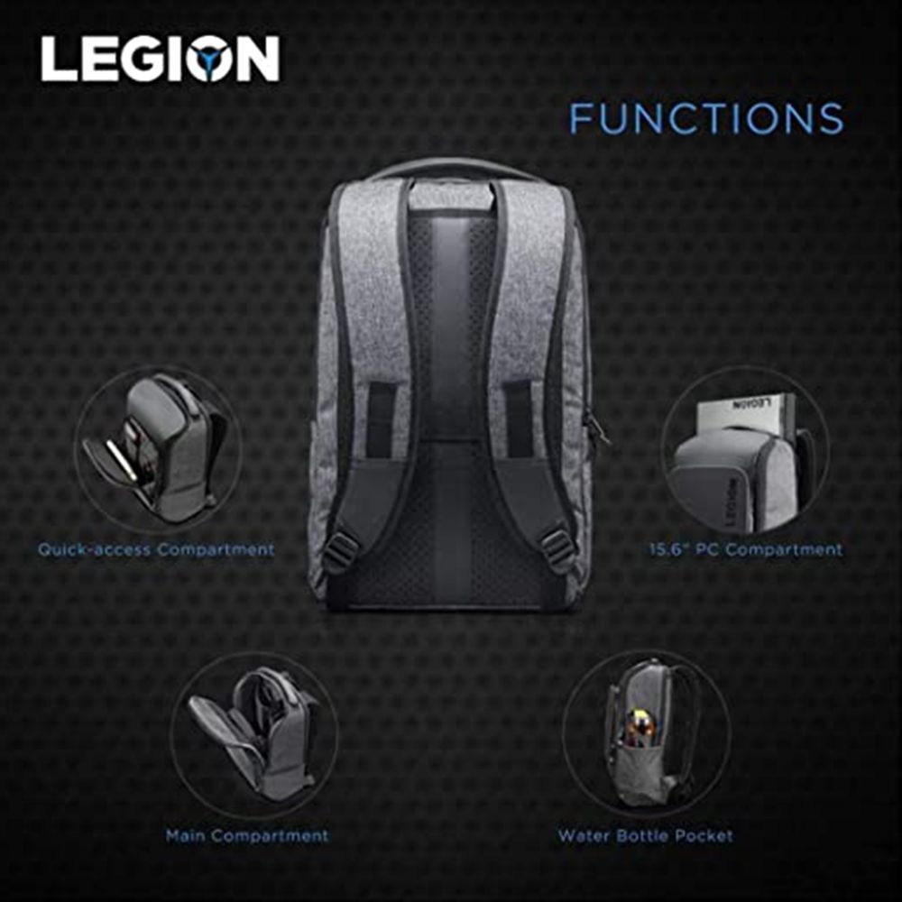 Lenovo Legion Recon Polyester Laptop Backpack for 15.6 Inch Laptop (Water Resistant, Black)_9
