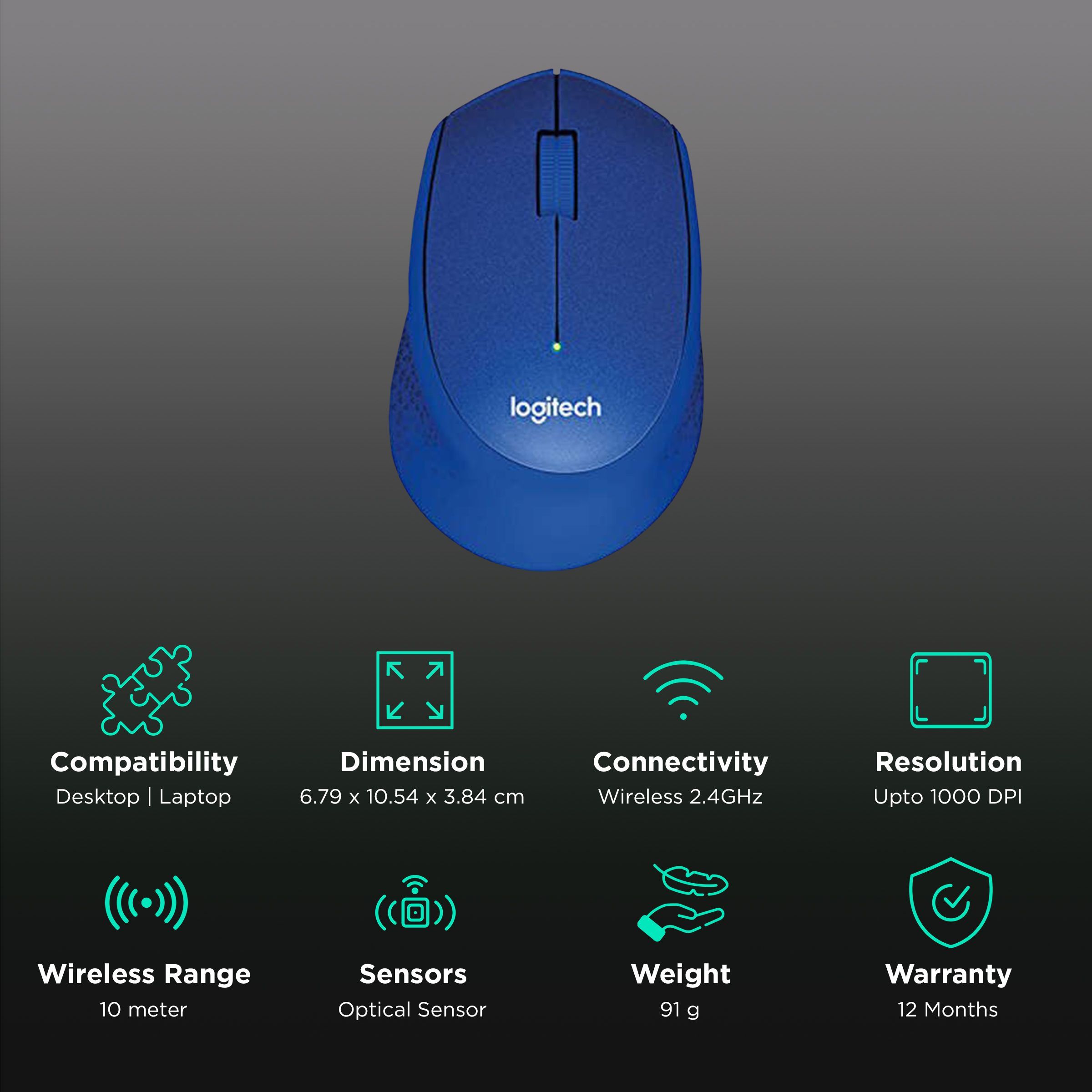 logitech M331 Plus Wireless Optical Mouse with Silent Click Buttons (1000 DPI, Plug & Play, Blue)_2