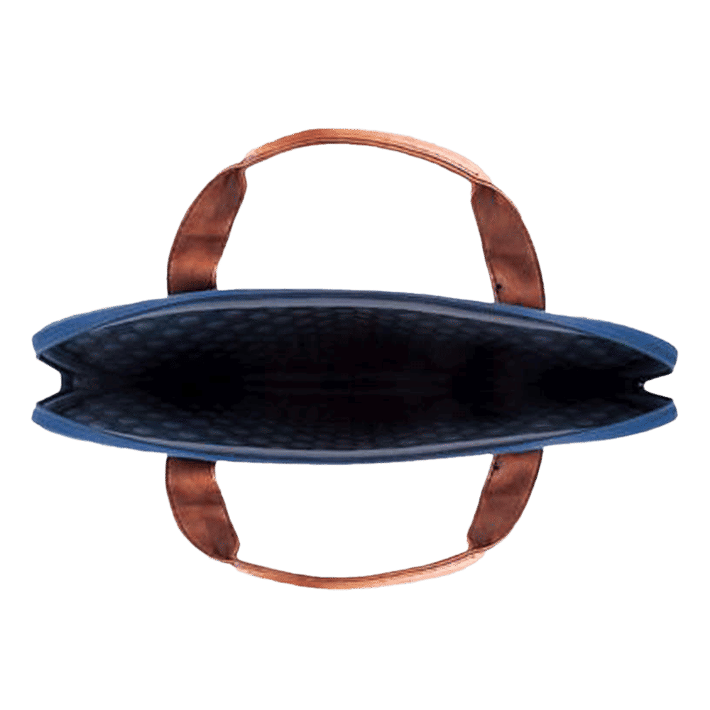 stuffcool Lush Faux Leather Laptop Sling Bag for 14 Inch Laptop (Detachable & Adjustable Shoulder Strap, Blue/Brown) stuffcool Lush Faux Leather Laptop Sling Bag for 14 Inch Laptop (Detachable & Adjustable Shoulder Strap, Blue/Brown)_4