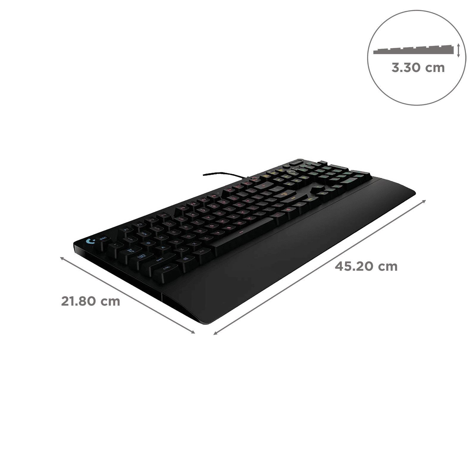 logitech G213 Prodigy Wired Gaming Keyboard with Backlit Keys (Spill Resistant, Black)_3