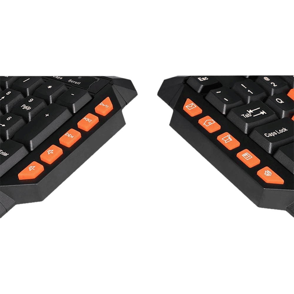 AMKETTE Xcite Pro Wired Keyboard & Mouse Combo (1000 DPI, Spill Resistant, Black)_2