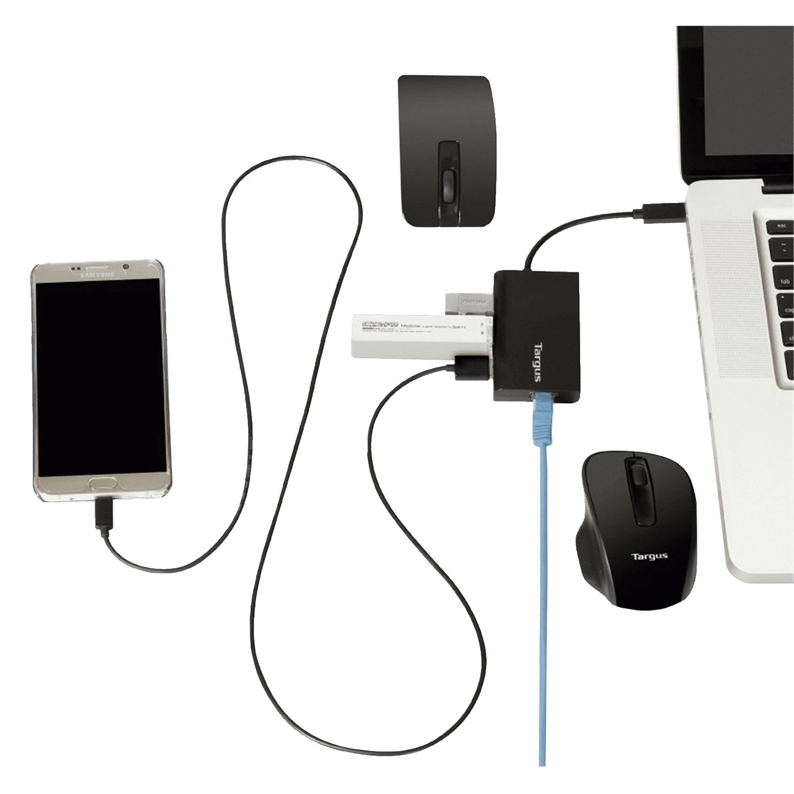 Targus Power USB 3.0 Type C to USB 3.0 Type A, LAN Port Multi-Port Hub (Compact Design, Black) Targus Power USB 3.0 Type C to USB 3.0 Type A, LAN Port Multi-Port Hub (Compact Design, Black)_7