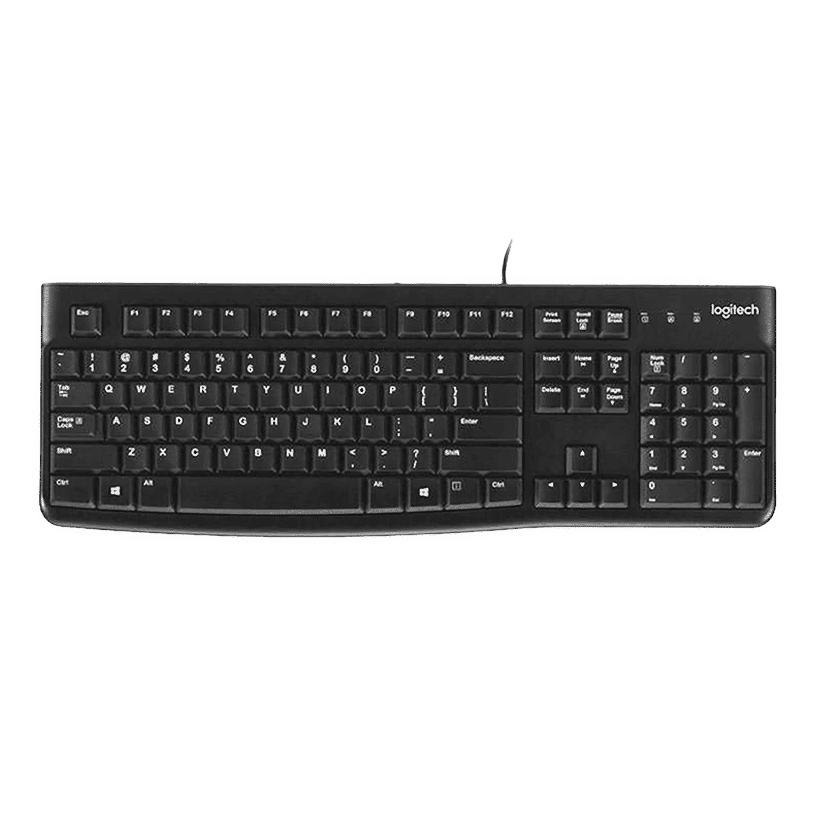 logitech K120 Wired Keyboard with Number Pad (Spill Resistant, Black)_1