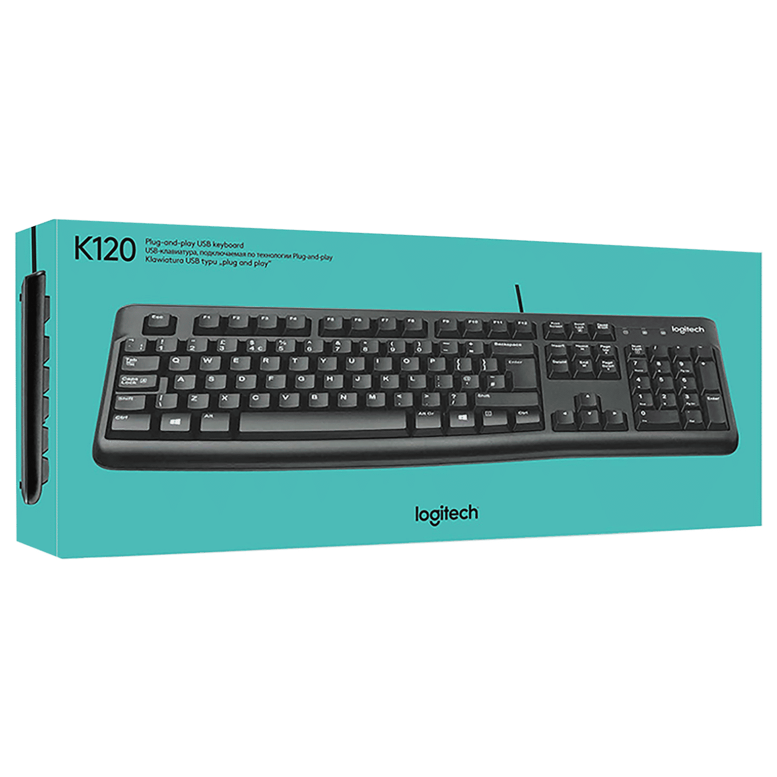 logitech K120 Wired Keyboard with Number Pad (Spill Resistant, Black)_6