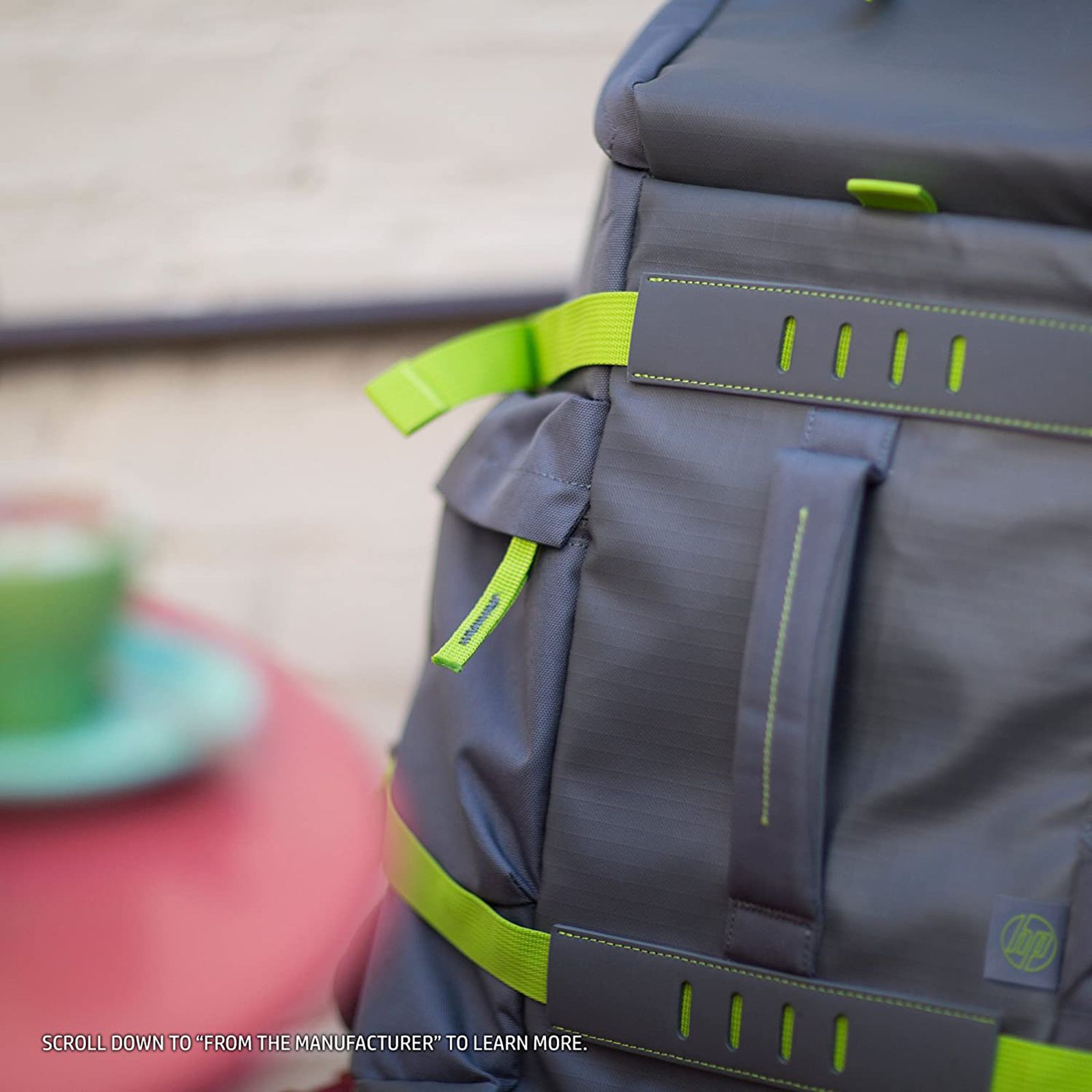 HP Odyssey Synthetic Laptop Backpack for 15.6 Inch Laptop (Scratch & Weather Resistant, Green/Gray)_10