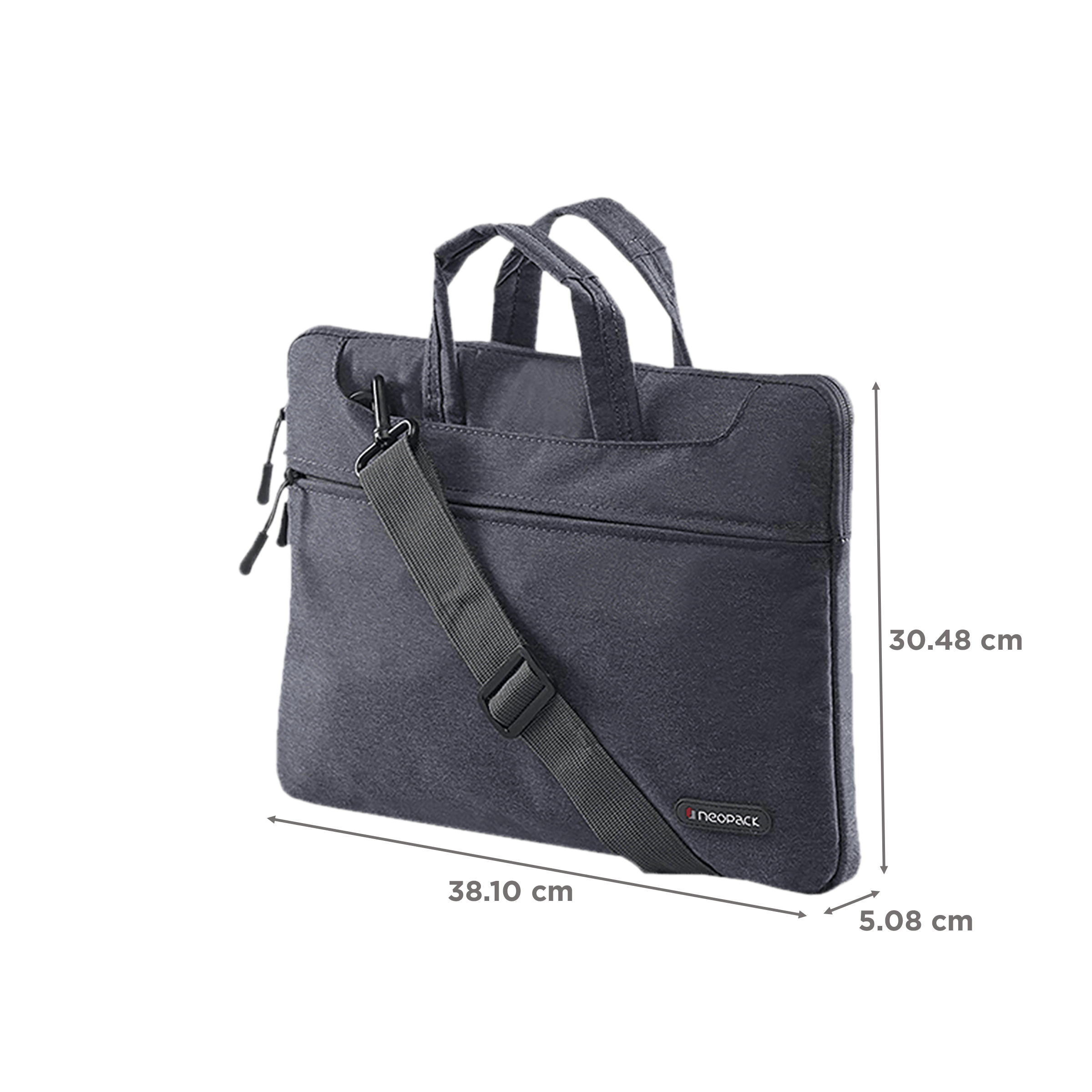 neopack Svelte Nylon Laptop Sling Bag for 15 & 16.2 Inch Laptop (Lightweight, Navy Blue)_2