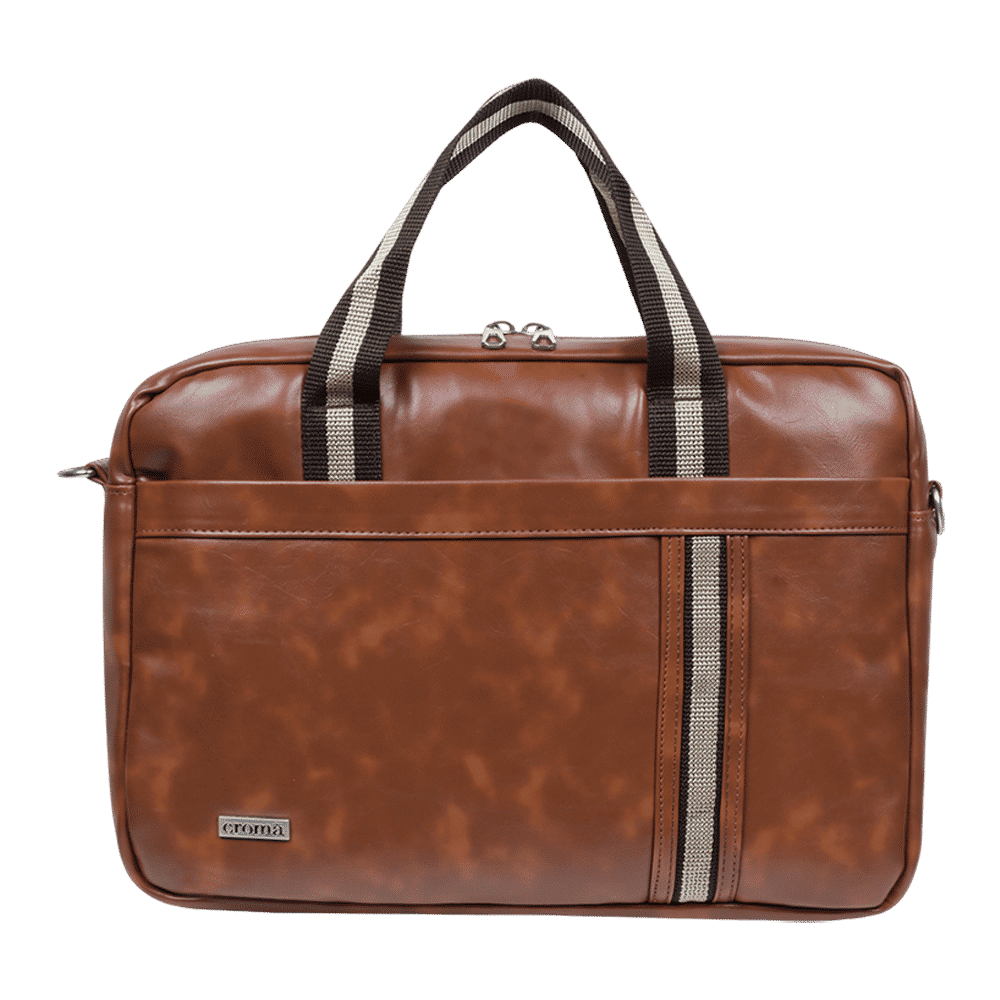 Croma Leather Laptop Sleeve for 15 Inch Laptop (Apple Compatible, Brown) Croma Leather Laptop Sleeve for 15 Inch Laptop (Apple Compatible, Brown)_1