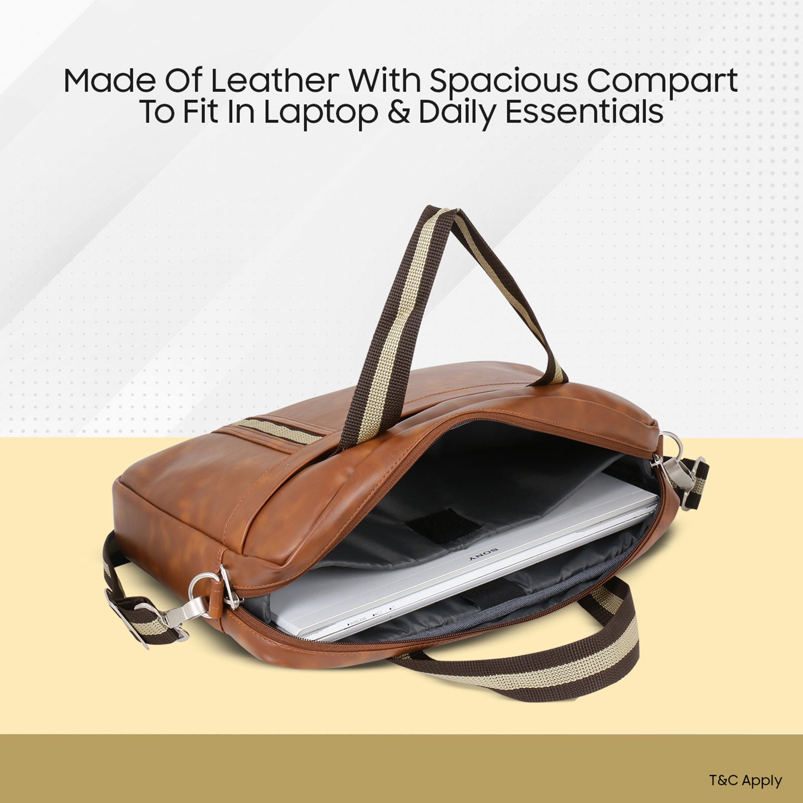 Croma Leather Laptop Sleeve for 15 Inch Laptop (Apple Compatible, Brown) Croma Leather Laptop Sleeve for 15 Inch Laptop (Apple Compatible, Brown)_10