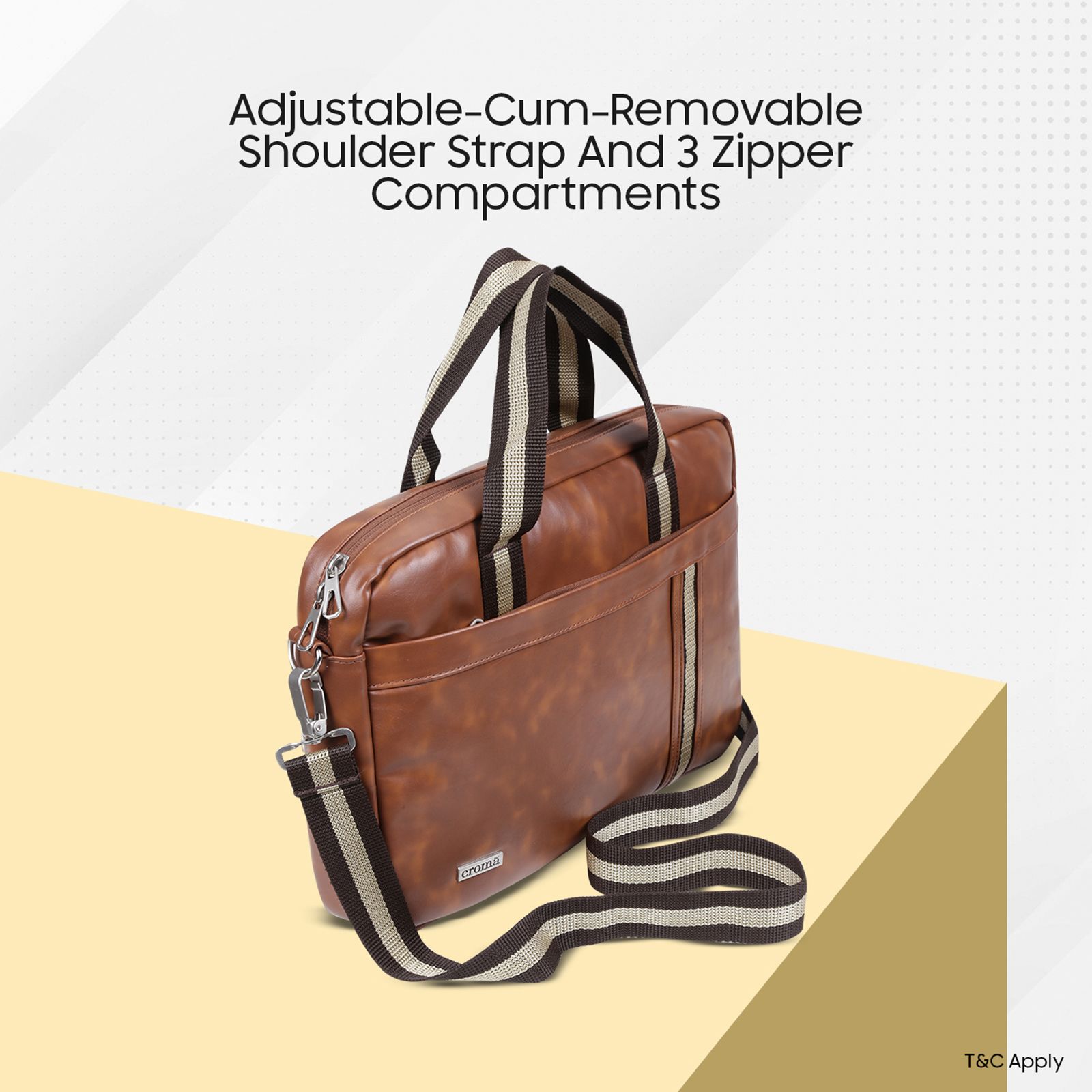 Croma Leather Laptop Sleeve for 15 Inch Laptop (Apple Compatible, Brown) Croma Leather Laptop Sleeve for 15 Inch Laptop (Apple Compatible, Brown)_11