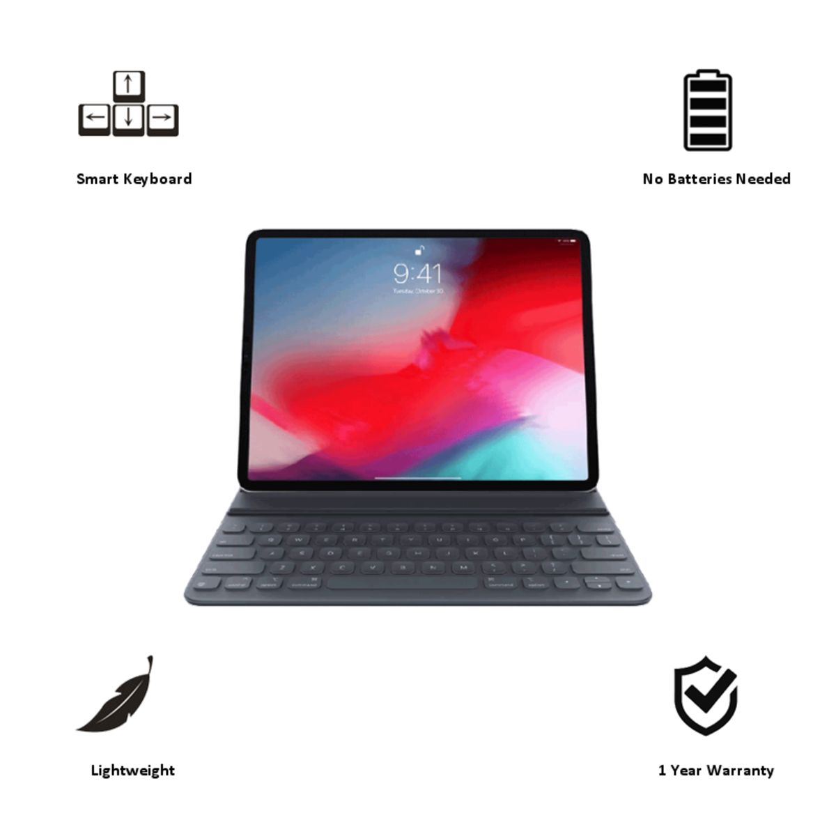Apple MU8H2LB/A Bluetooth Keyboard for 32.76 cm iPad Pro 3rd Gen (Foldable Design, Black)_5
