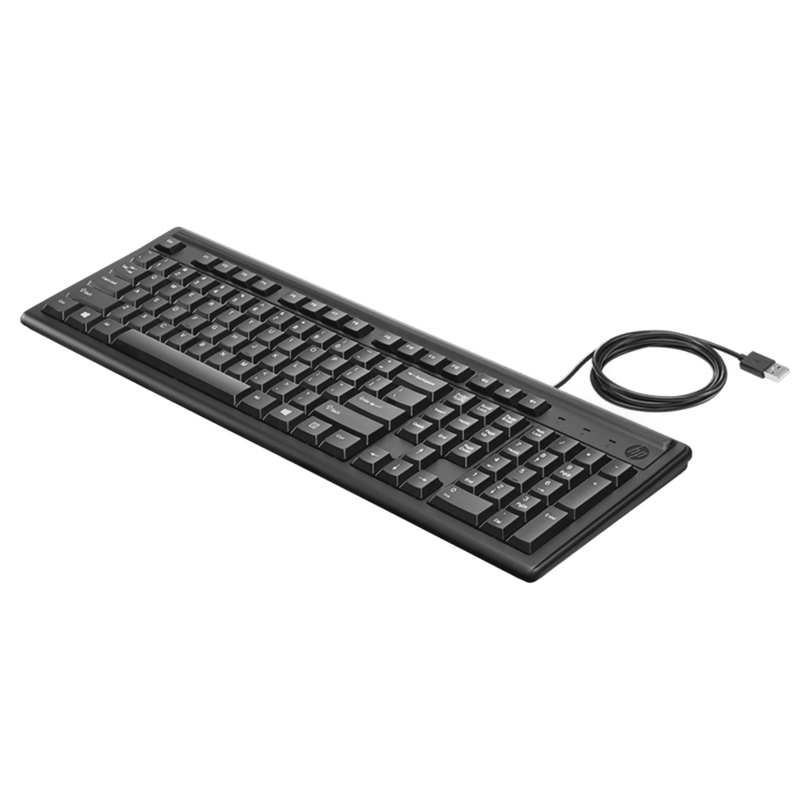 HP 100 Wired Keyboard with Number Pad (3 Hot Keys, Black)_8