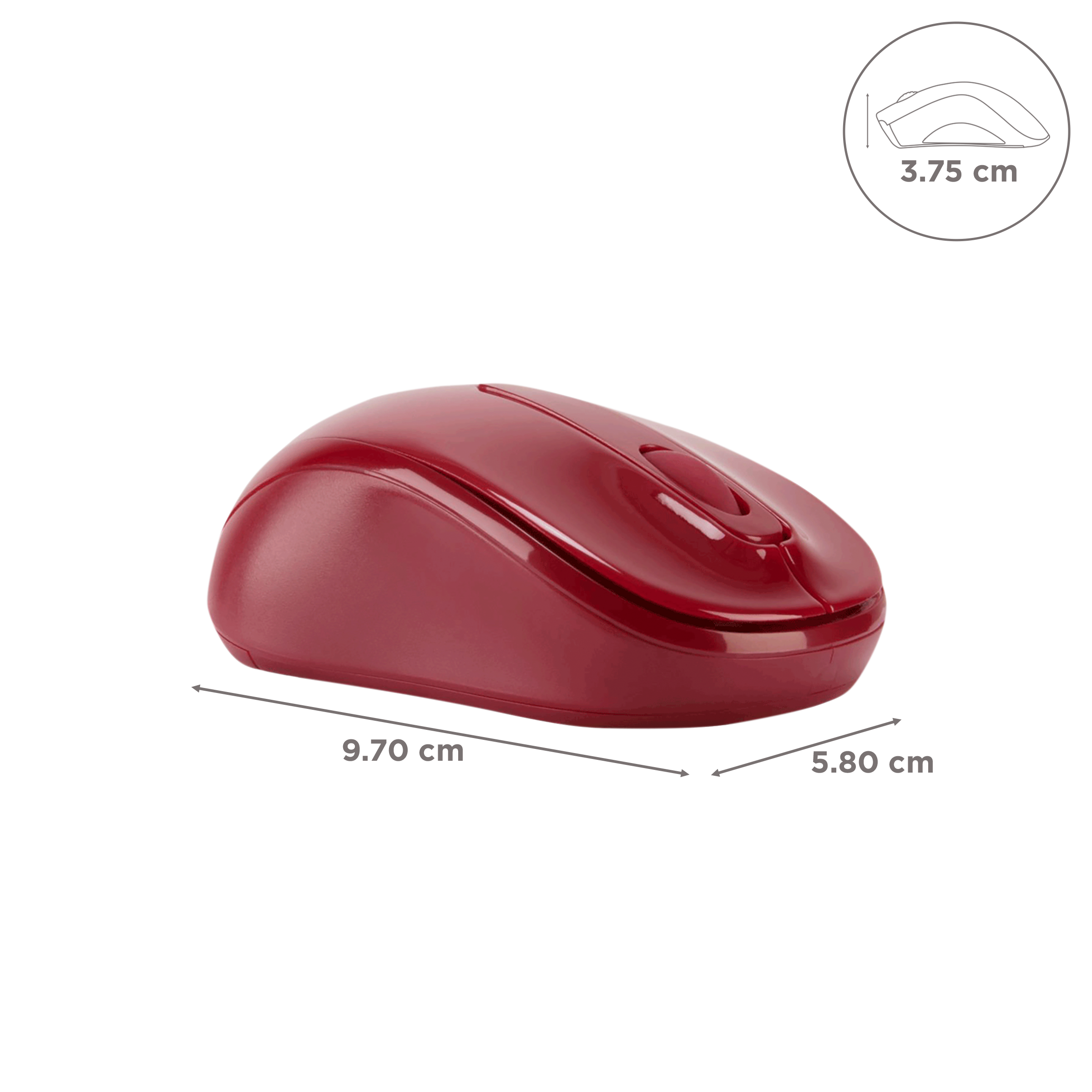 Targus AMW60002AP Wireless Optical Mouse (1600 DPI, USB Receiver, Red) Targus AMW60002AP Wireless Optical Mouse (1600 DPI, USB Receiver, Red)_3