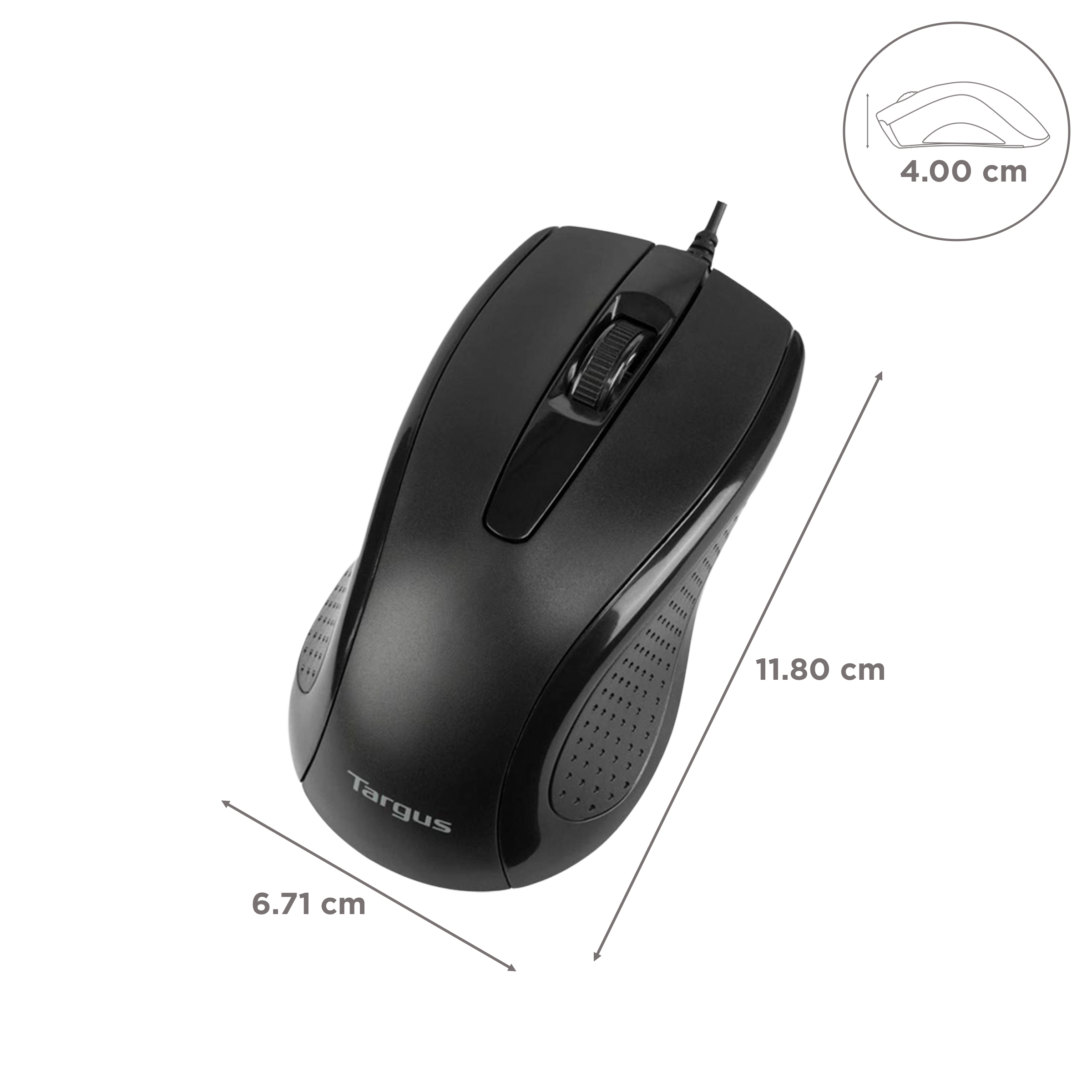 Targus U660 Wired Optical Mouse with Customizable Buttons (1000 DPI, Smooth and Precise Control, Black) Targus U660 Wired Optical Mouse with Customizable Buttons (1000 DPI, Smooth and Precise Control, Black)_3
