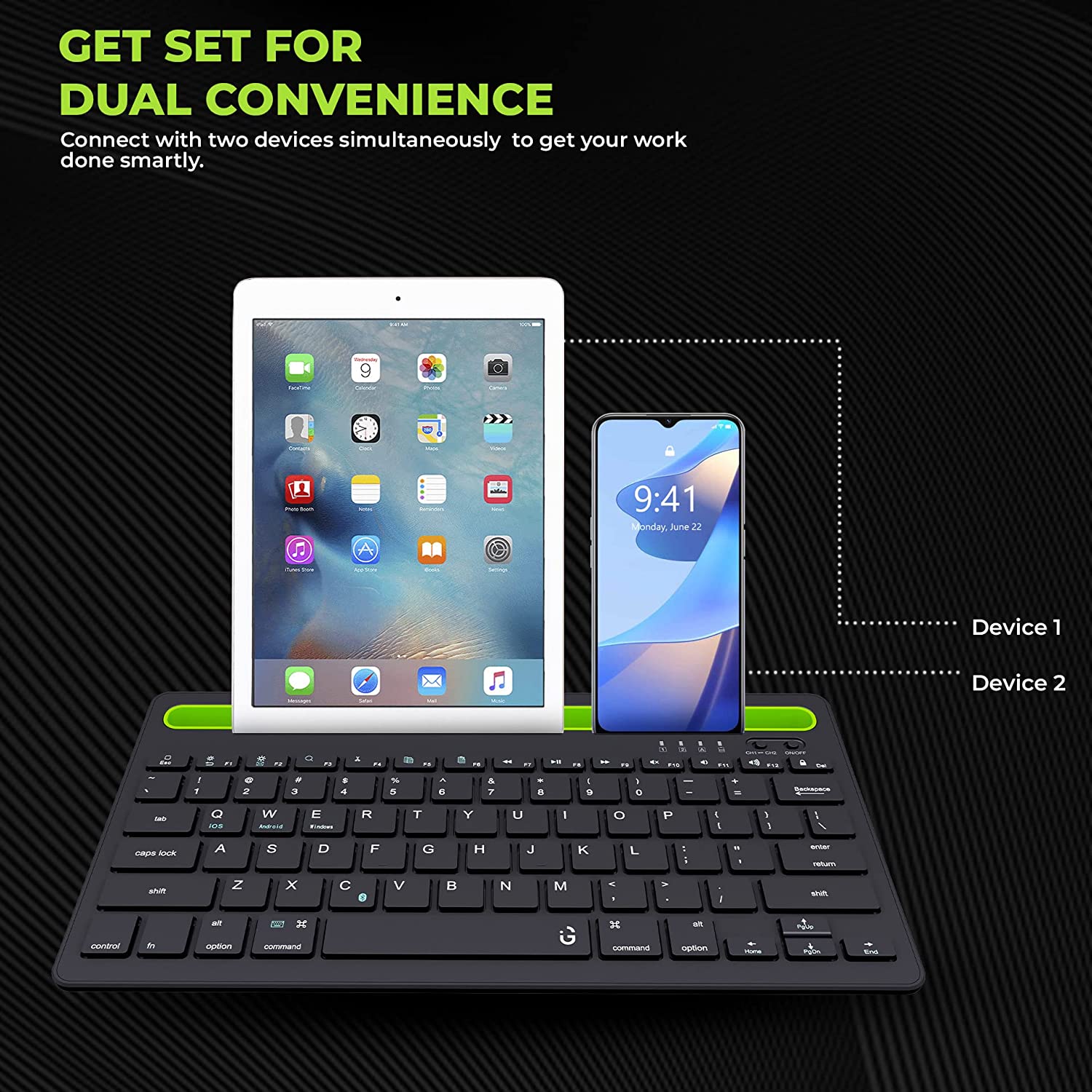 iGear iG-BK100 Rechargeable Bluetooth 3.0 Wireless Keyboard with Multi Device Connectivity (Scissor Mechanism, Black) iGear iG-BK100 Rechargeable Bluetooth 3.0 Wireless Keyboard with Multi Device Connectivity (Scissor Mechanism, Black)_8