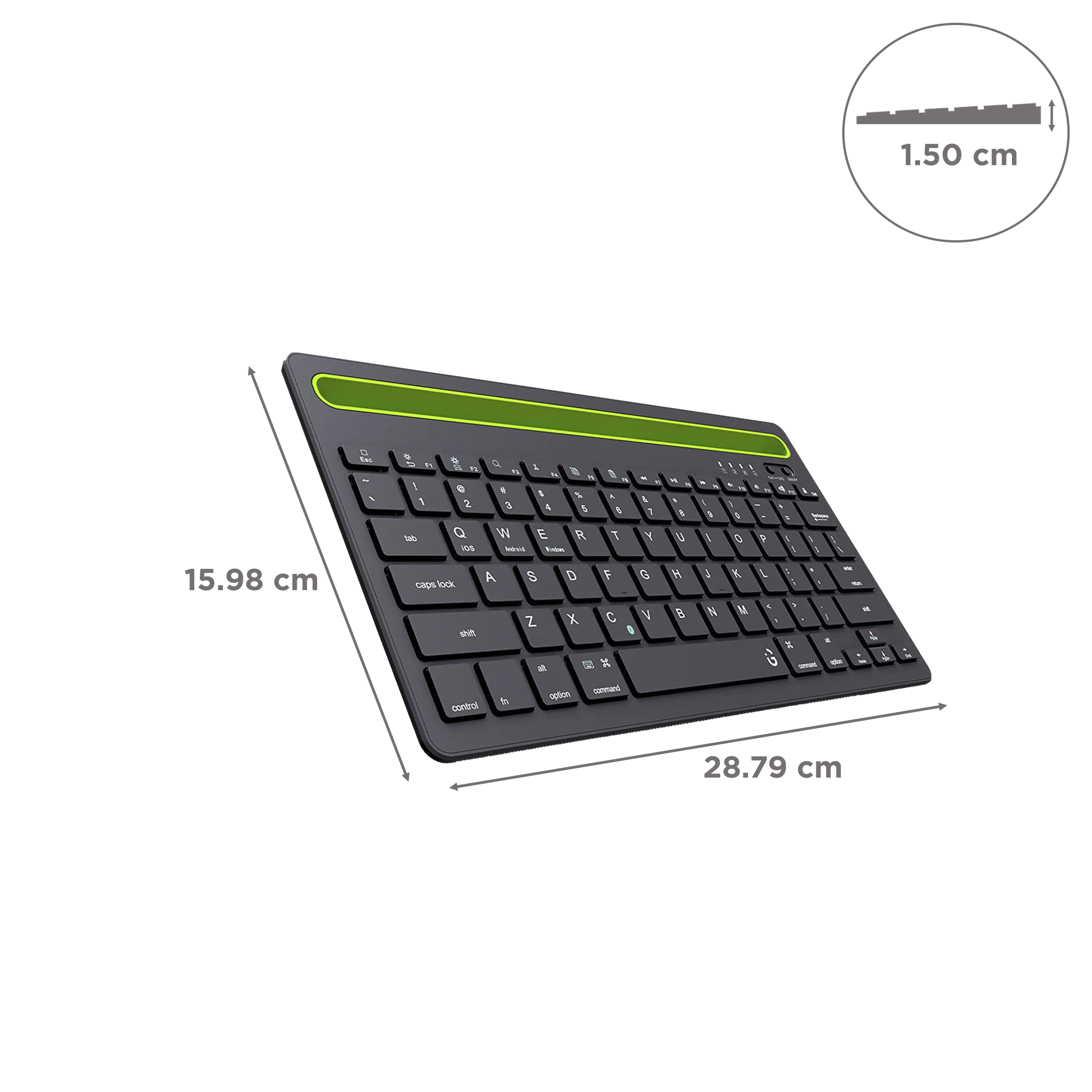 iGear iG-BK100 Rechargeable Bluetooth 3.0 Wireless Keyboard with Multi Device Connectivity (Scissor Mechanism, Black) iGear iG-BK100 Rechargeable Bluetooth 3.0 Wireless Keyboard with Multi Device Connectivity (Scissor Mechanism, Black)_3