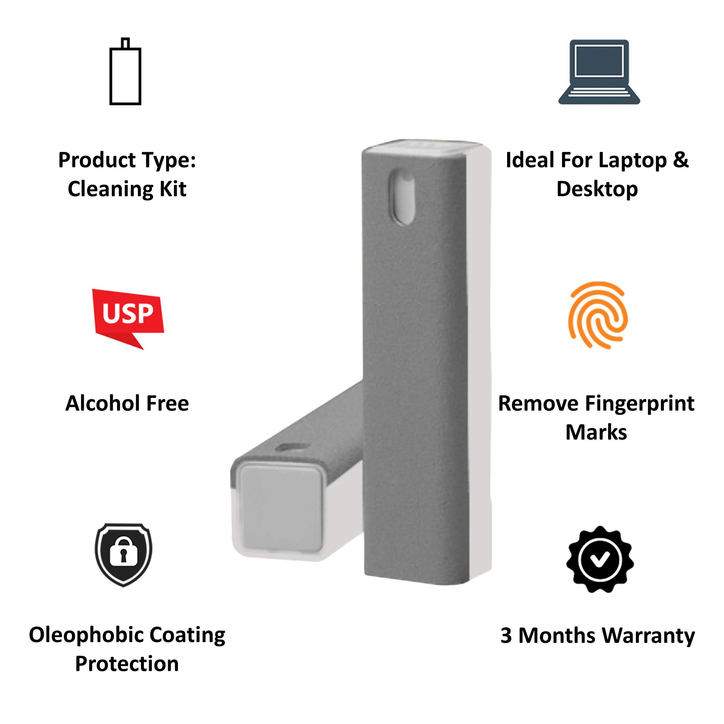 PORTRONICS Swipe Screen Cleaner (POR 756, Grey)_3