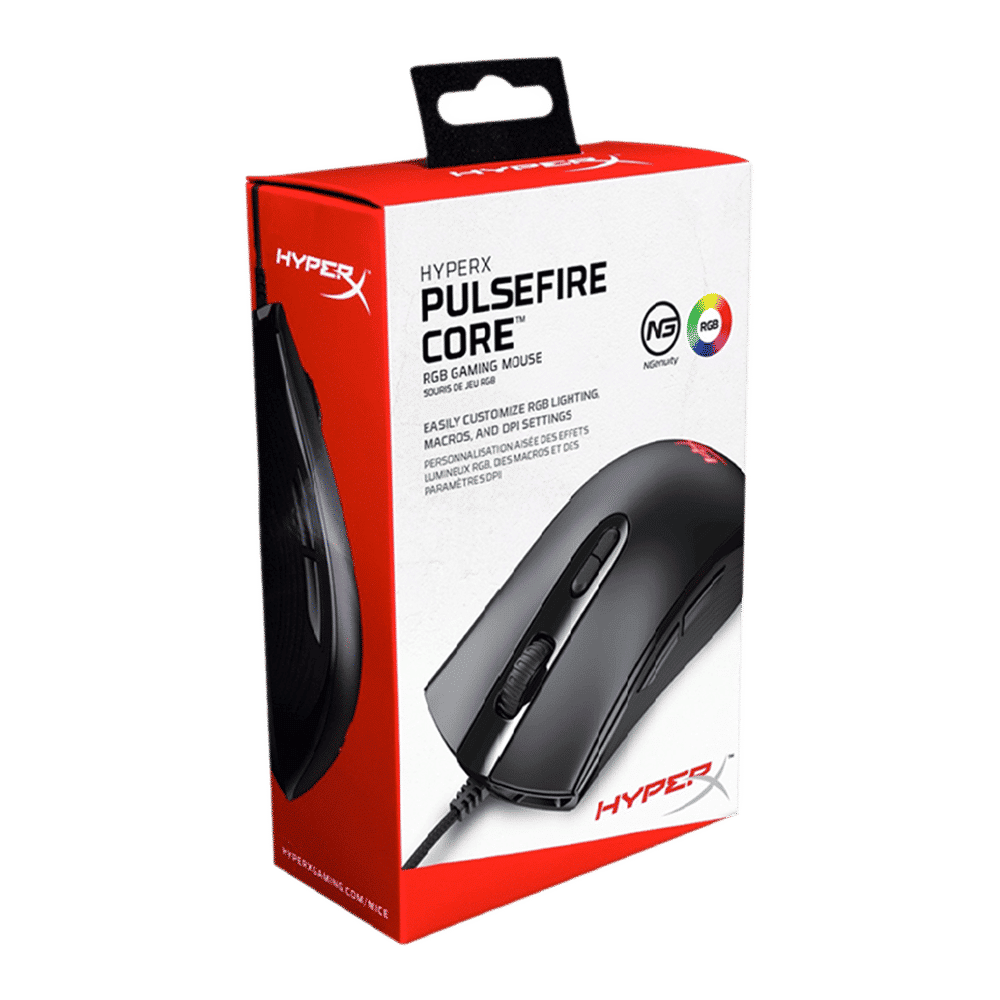 HyperX Pulsefire Core Wired Gaming Mouse with Macro Customization (6200 DPI, 7 Programmable Buttons, Black)_8