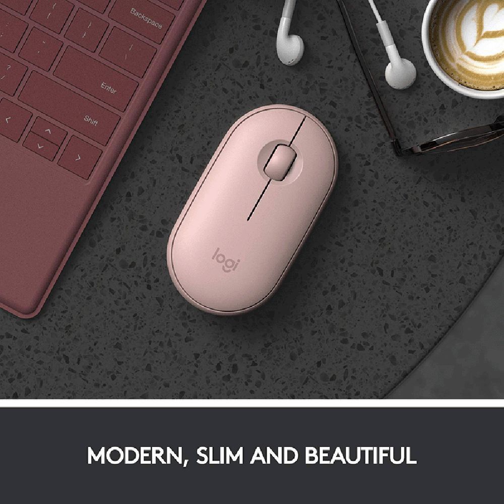 logitech Pebble Wireless Optical Mouse with Silent Click Buttons (1000 DPI, Ultra Portable, Rose) logitech Pebble Wireless Optical Mouse with Silent Click Buttons (1000 DPI, Ultra Portable, Rose)_5