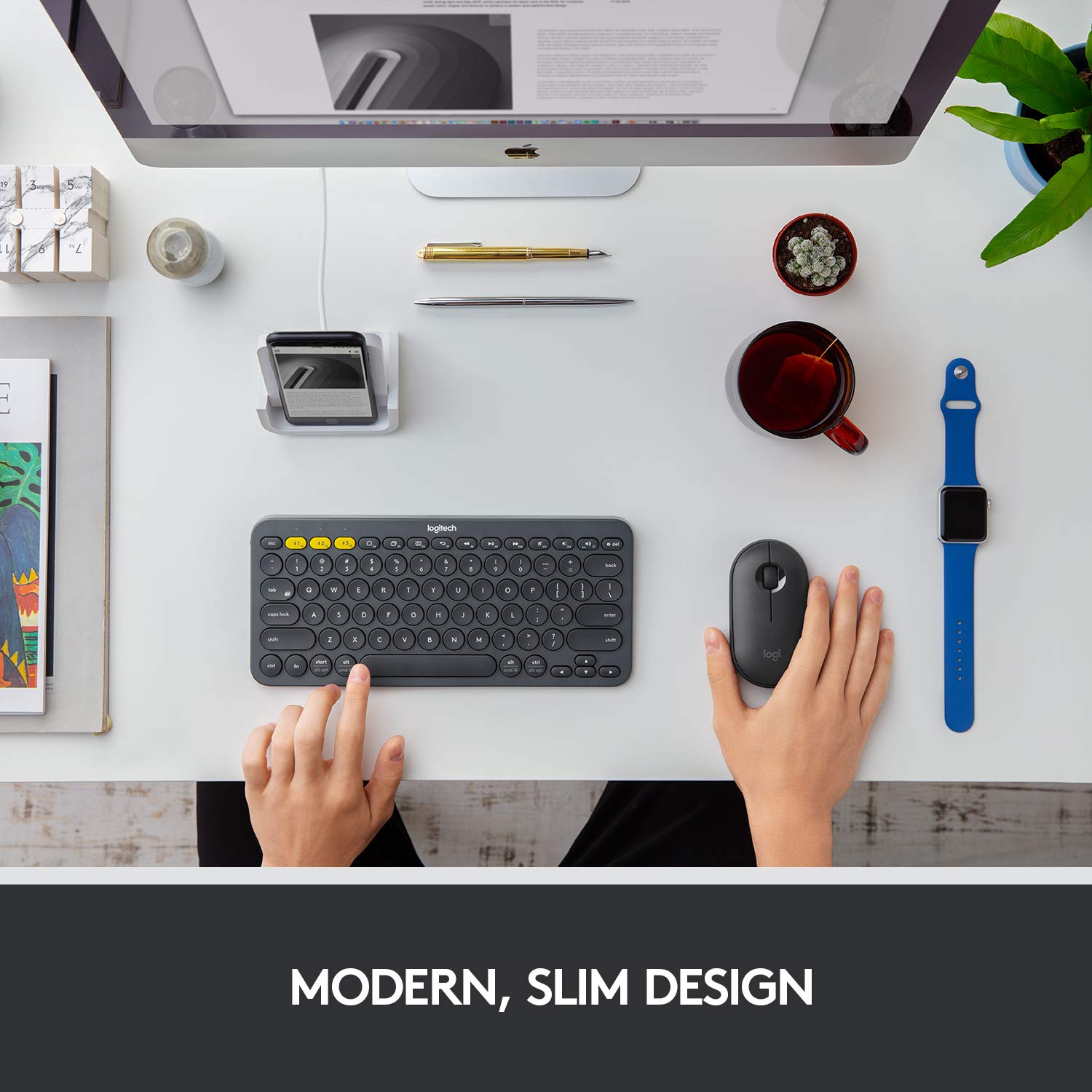 logitech Pebble Wireless Optical Mouse with Silent Click Buttons (1000 DPI, Ultra Portable, Graphite)_7