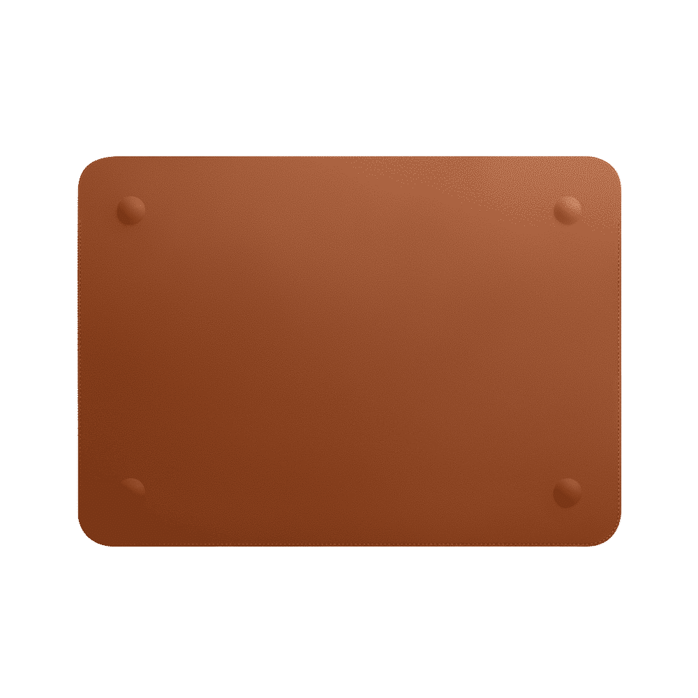 Apple Leather Laptop Sleeve for 13 Inch Laptop (Solid Design, Saddle Brown)_2