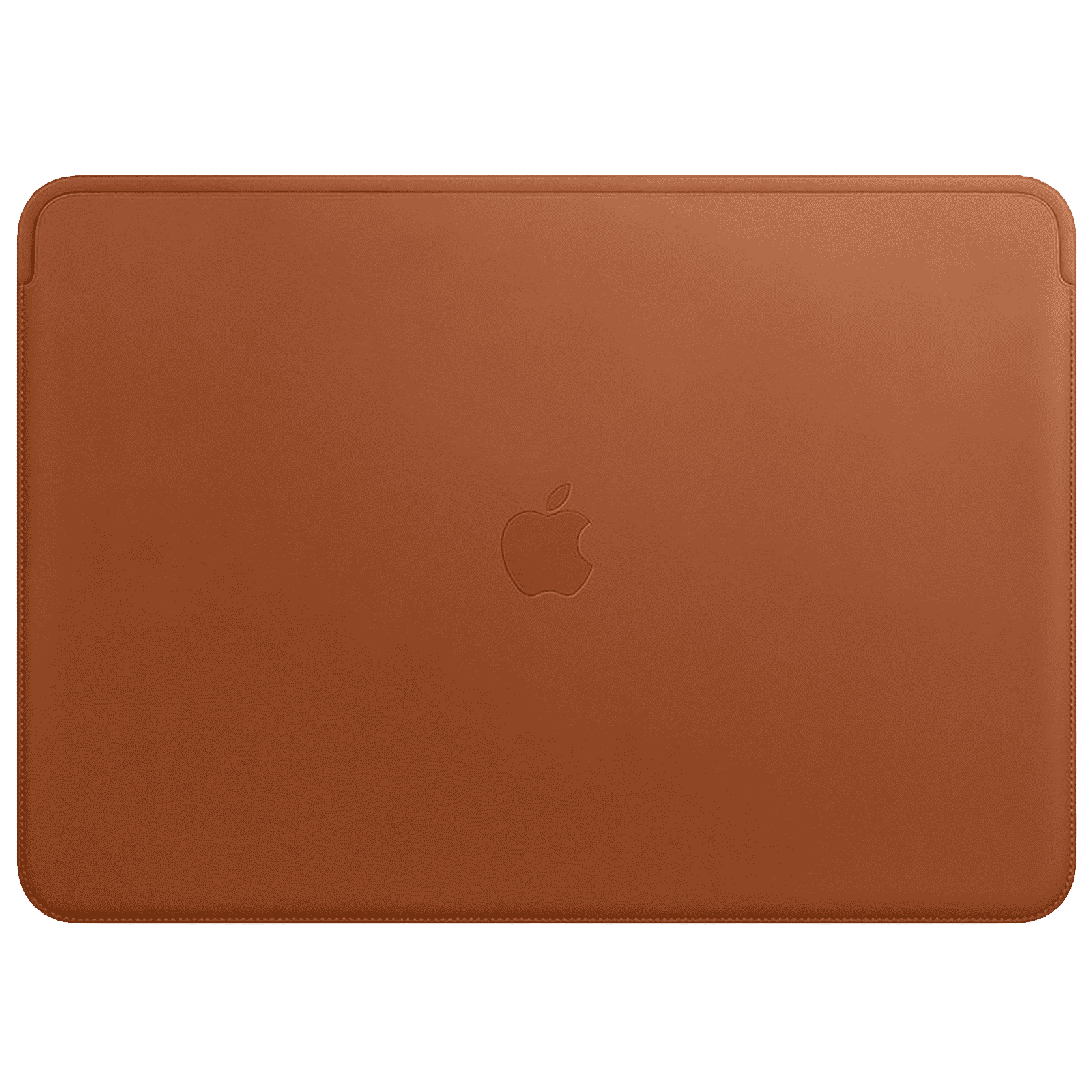 Apple Leather Laptop Sleeve for 15 Inch Laptop (Solid Design, Saddle Brown)_1