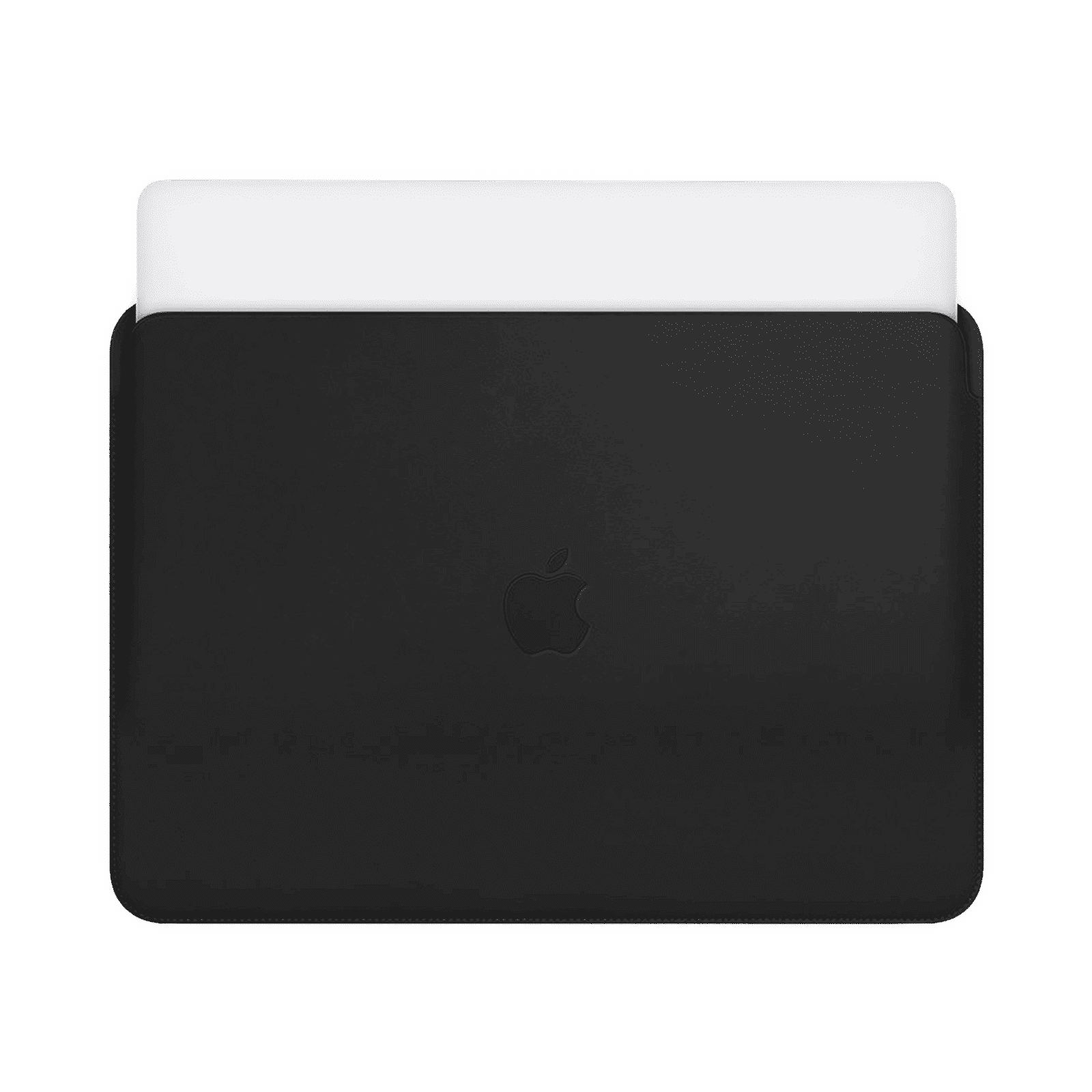 Apple Leather Laptop Sleeve for 15 Inch Laptop (Solid Design, Black)_3