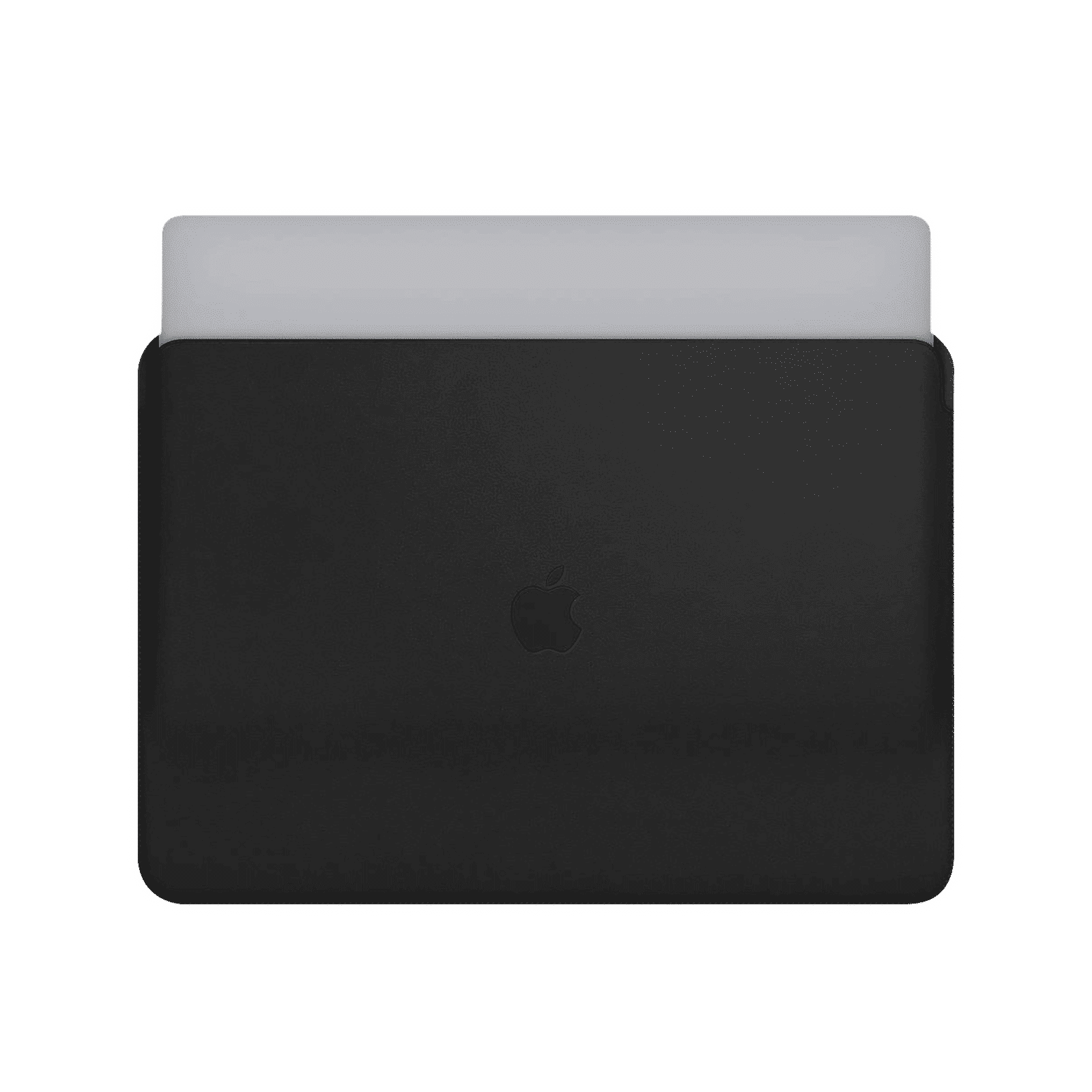Apple Leather Laptop Sleeve for 15 Inch Laptop (Solid Design, Black)_2